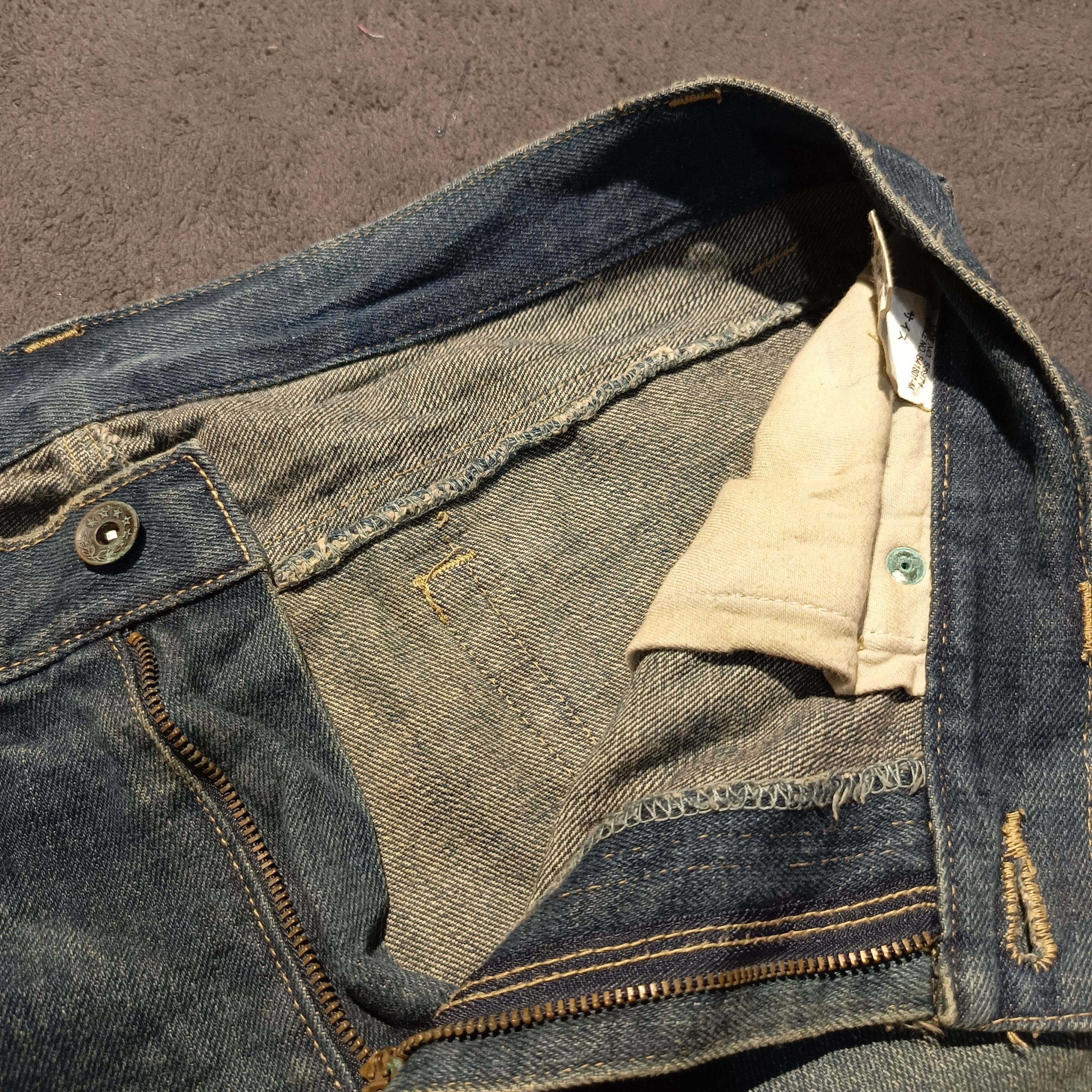 If Six Was Nine × Japanese Brand 🇯🇵 Y2k Japanese Ripped Denim Size US 34 / EU 50 - 10 Thumbnail