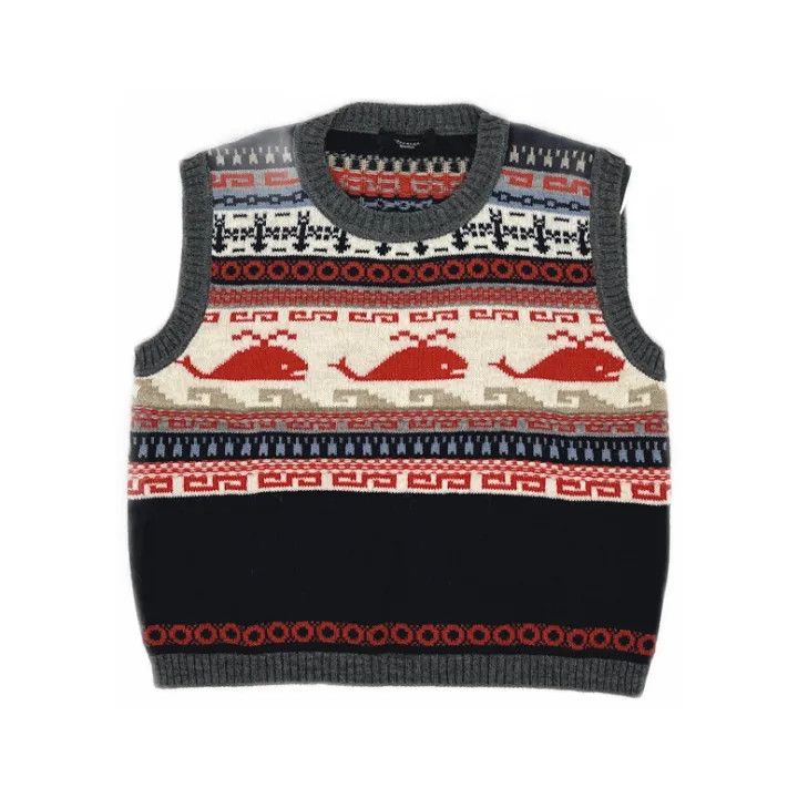Max Mara WEEKEND MaxMara Animal Pattern Knit Vest 0079 Size XS / US 0-2 / IT 36-38 - 1 Thumbnail