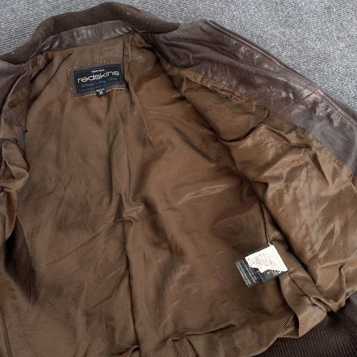 Vintage Vintage Redskins Genuine Buffalo Leather Women Brown Jacket Size M / US 6-8 / IT 42-44 - 4 Thumbnail