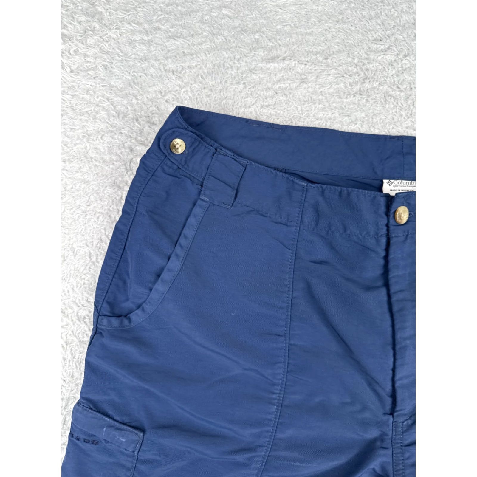 Vintage Columbia Shorts Women Medium Blue PFG Nylon Cargo Hiking Boating Fishing 31x8 Size 32" / US 10 / IT 46 - 4 Thumbnail