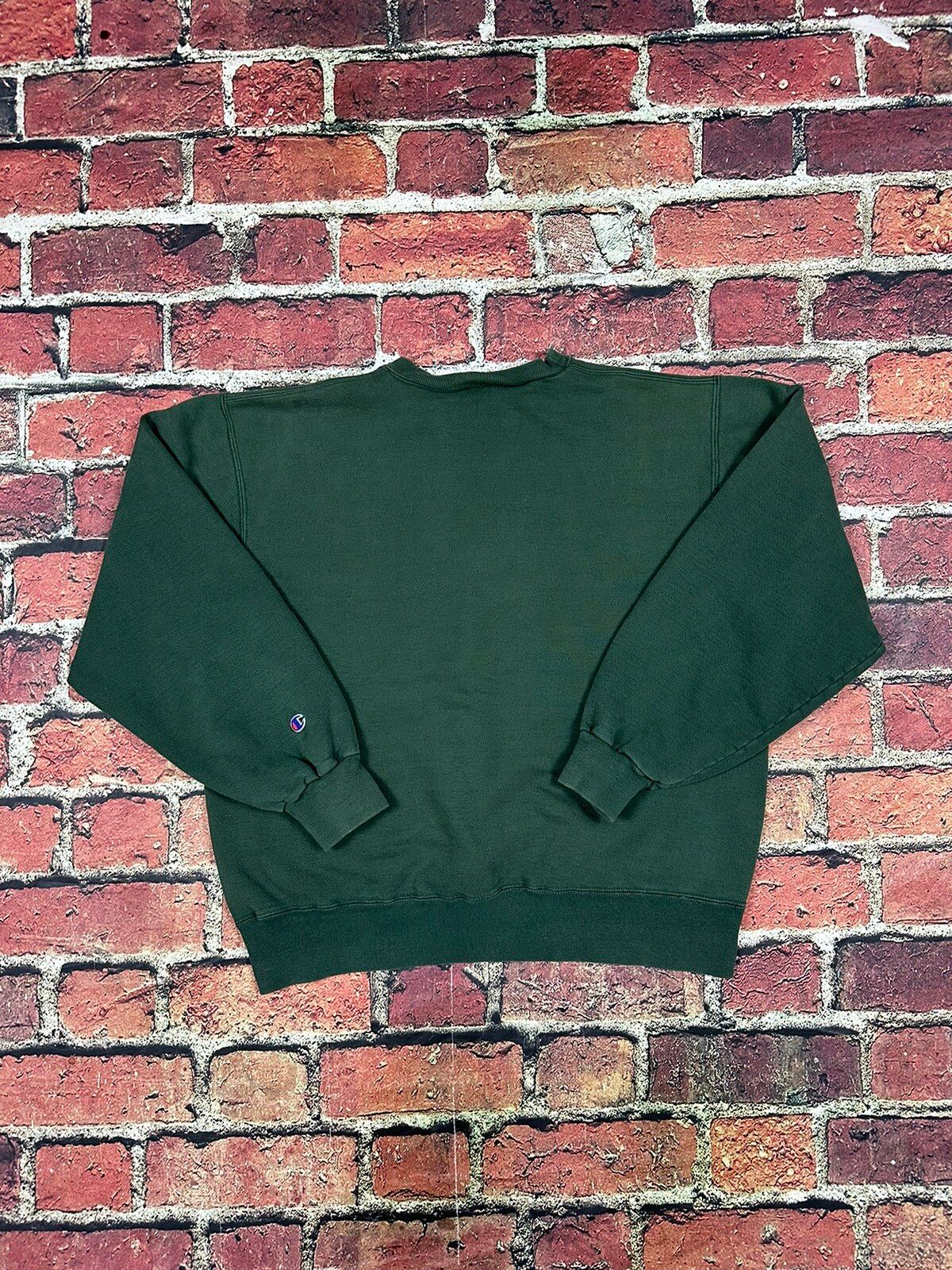 Vintage Vintage 90s Champion Sweatshirt Green Spell Out Crewneck Size US XL / EU 56 / 4 - 3 Thumbnail