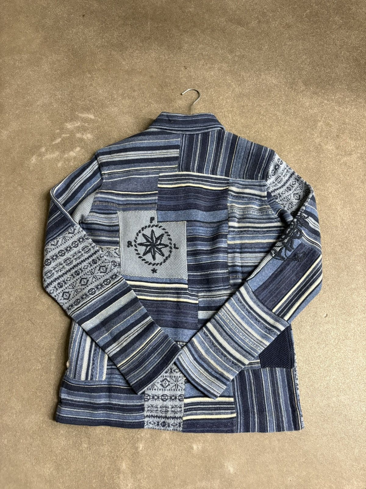Polo Ralph Lauren Blue Patchwork Workwear Cardigan Ralph Lauren S – Limited Size US S / EU 44-46 / 1 - 5 Thumbnail
