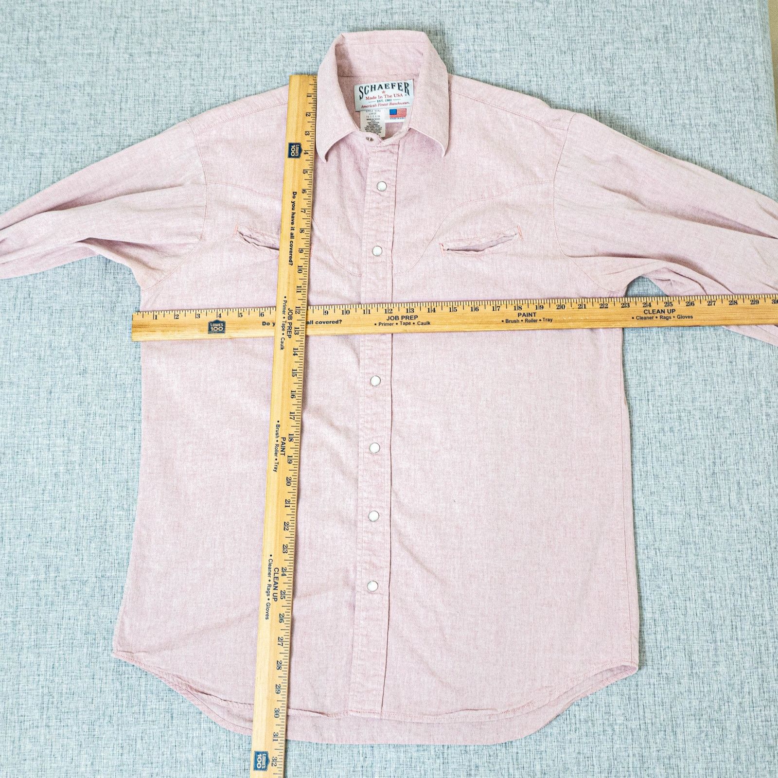 Other Schaefer Western Snap Ranchwear Shirt Chambray Pink cotton L Size US L / EU 52-54 / 3 - 6 Thumbnail