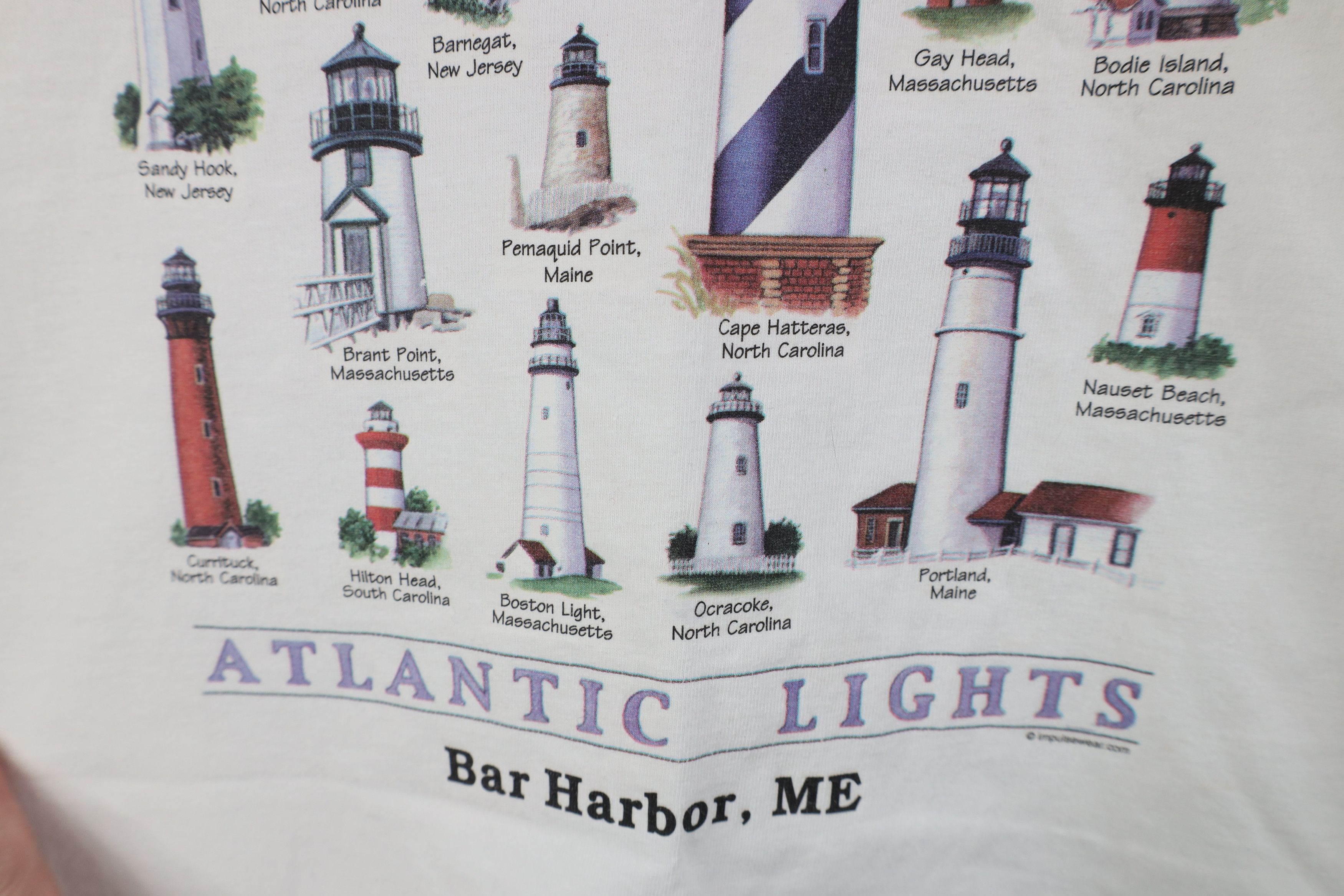 Vintage Vintage 90s Lights Bar Harbor Maine Lighthouse T-Shirt Size M / US 6-8 / IT 42-44 - 6 Thumbnail