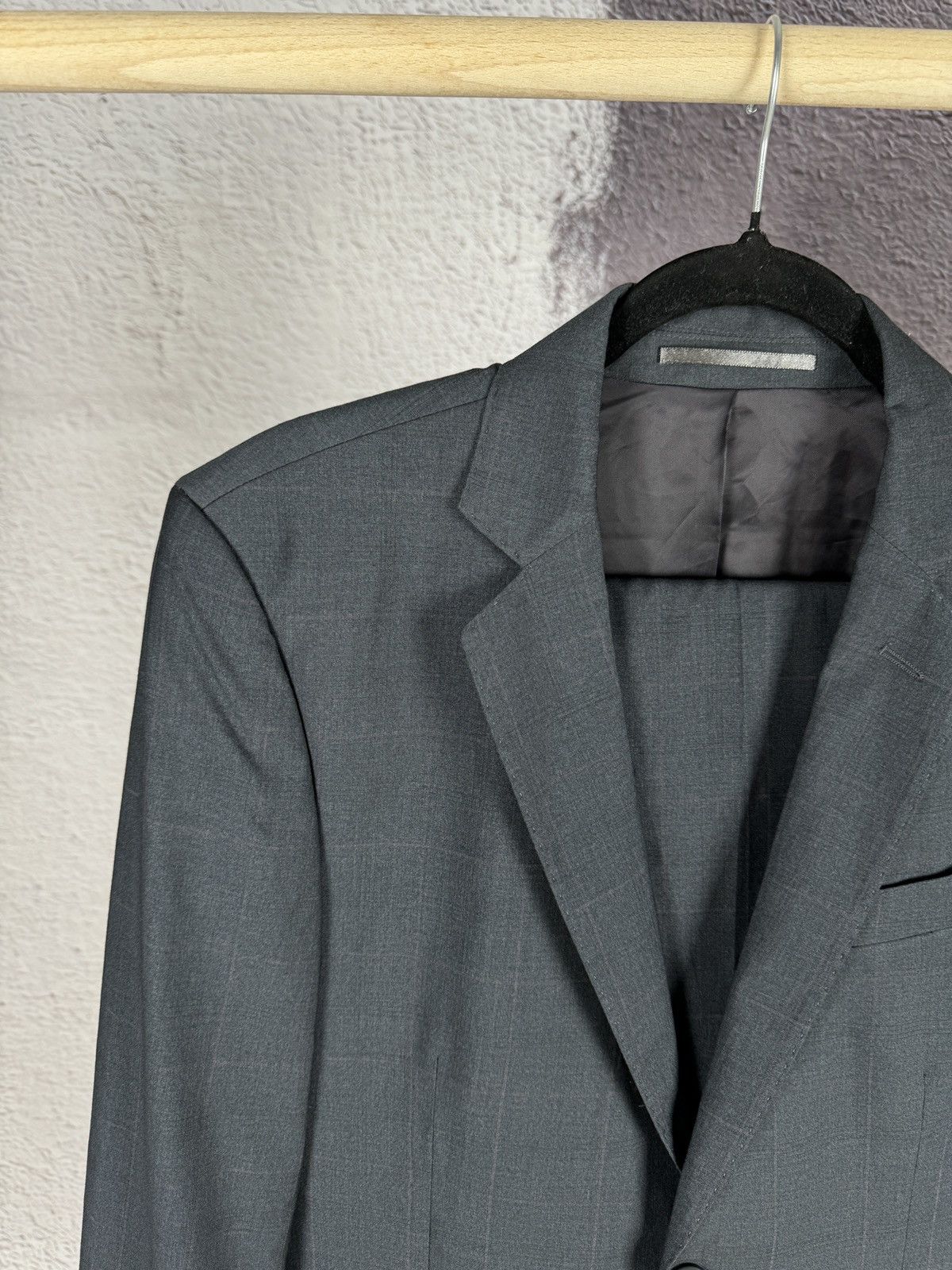 Nazareno Gabrielli BNWT Nazareno Gabrielli checkered grey 2 button wool suit Size 38R - 3 Thumbnail