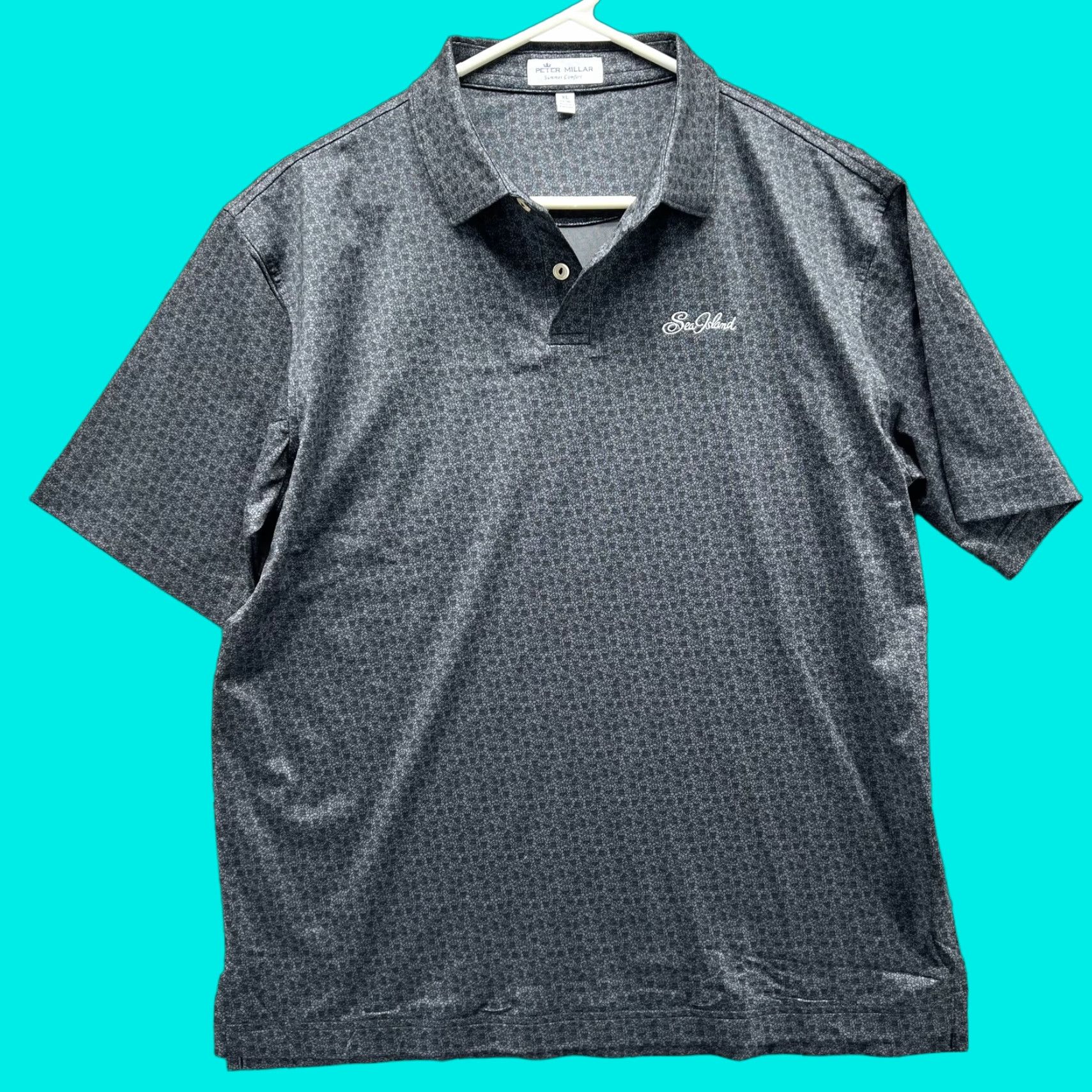Peter Millar Peter Millar Polo Shirt Mens XL Gray Geometric Sea Island Golf Summer Comfort Polo Shirt Mens XL Gray Geometric Sea Island Golf Summer Comfort Size US XL / EU 56 / 4 - 1 Thumbnail