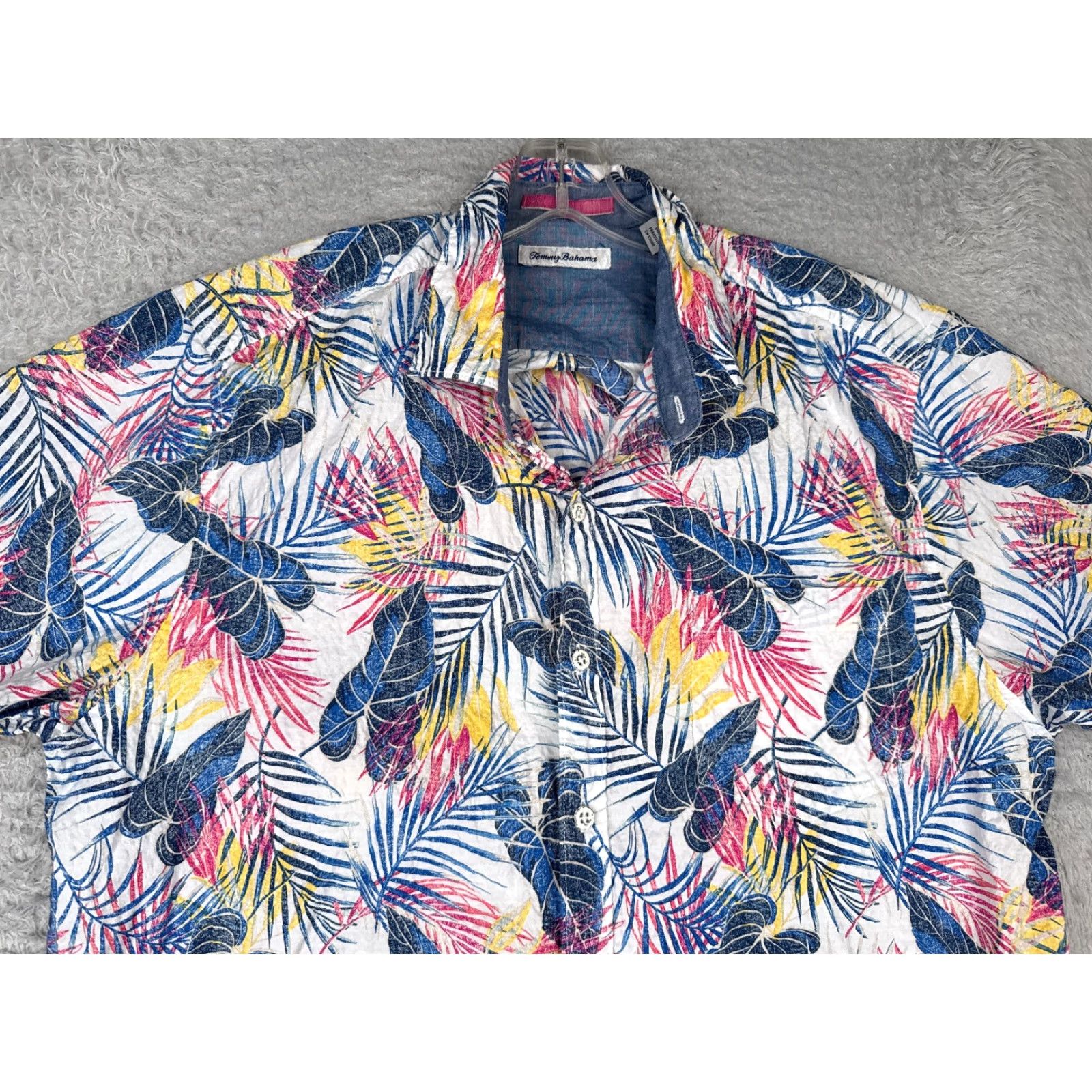Tommy Bahama Tommy Bahama Shirt Men Large White Floral Silk Button Hawaiian Size US L / EU 52-54 / 3 - 4 Thumbnail