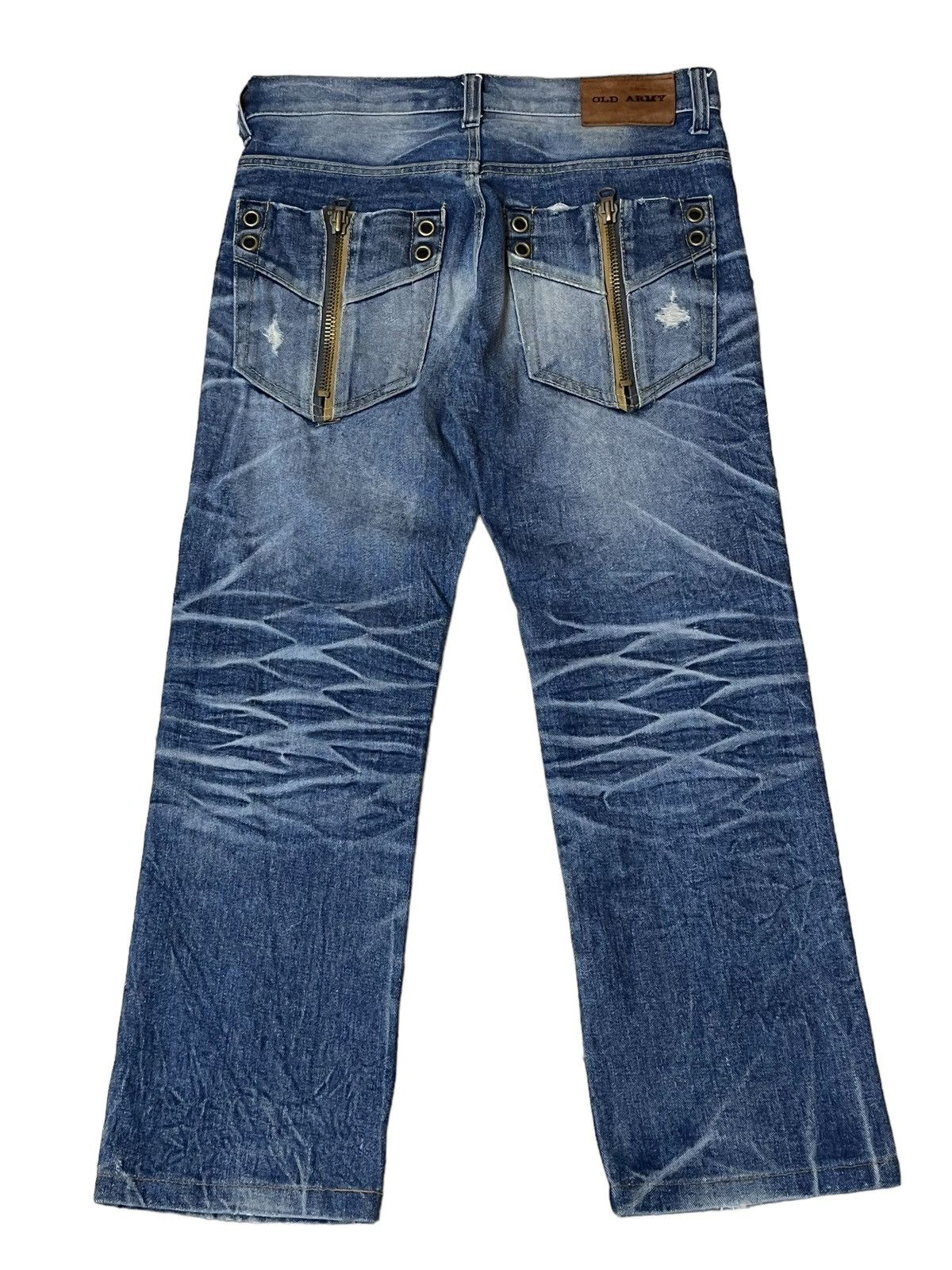 Japanese Brand SICK🔥JAPANESE BRAND OLD ARMY DISTRESSED STYLE DENIM/JEANS Size US 32 / EU 48 - 1 Thumbnail