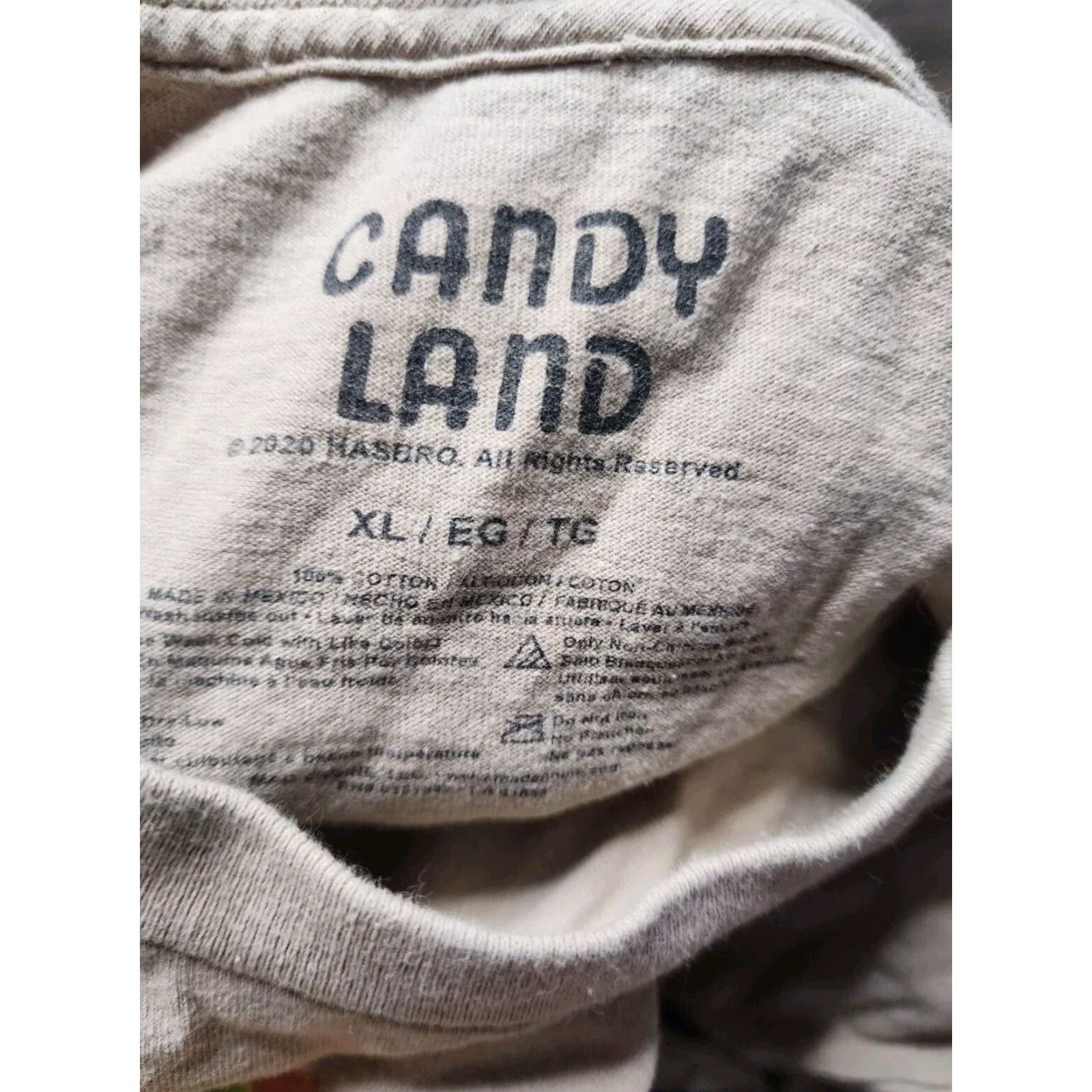 Vintage Mens XL Beige Candy Land Funny T Shirt Short Sleeve Crew Neck Distressed Board Game Tee Size US XL / EU 56 / 4 - 4 Thumbnail