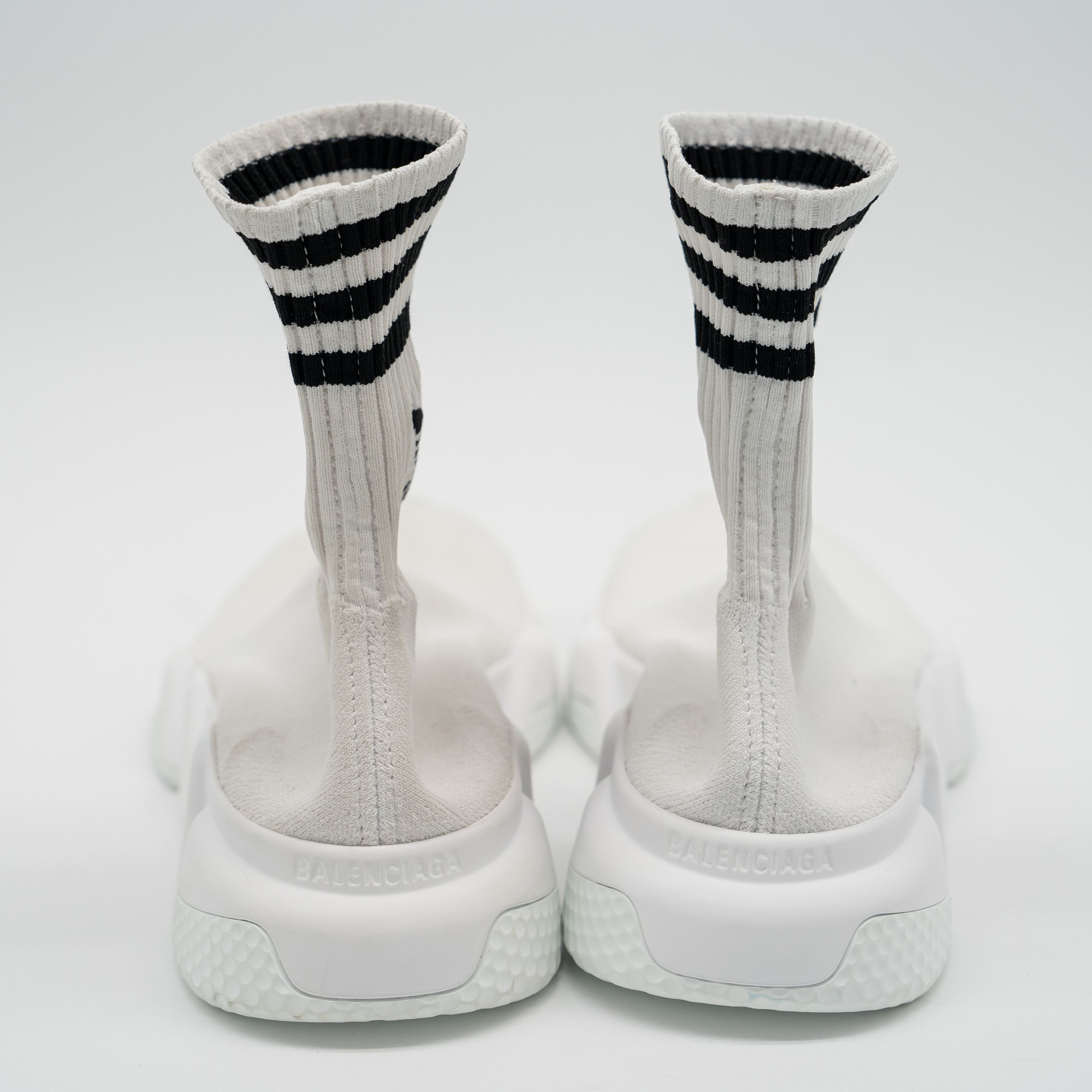 Adidas × Balenciaga Balenciaga Adidas Speed High-Top Sneakers White Black Size US 10 / IT 40 - 5 Thumbnail