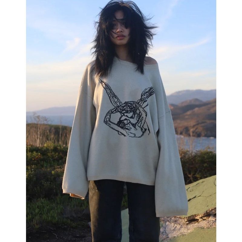 Other Unisex Cream and Black Sweater Size US M / EU 48-50 / 2 - 5 Thumbnail