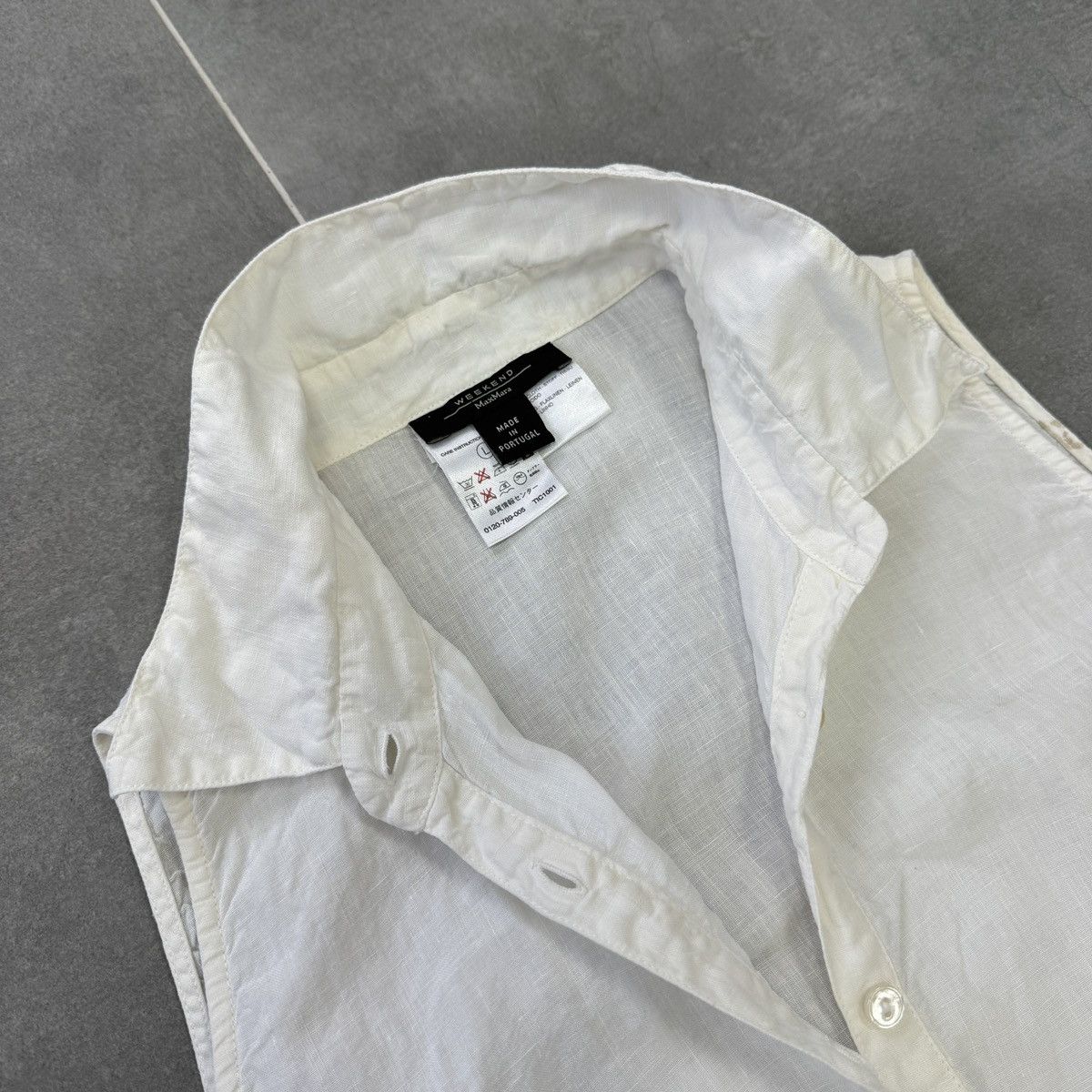 Weekend Max Mara Weekend Max Mara Women Linen Sleeveless Button Shirt Size L Size L / US 10 / IT 46 - 7 Thumbnail