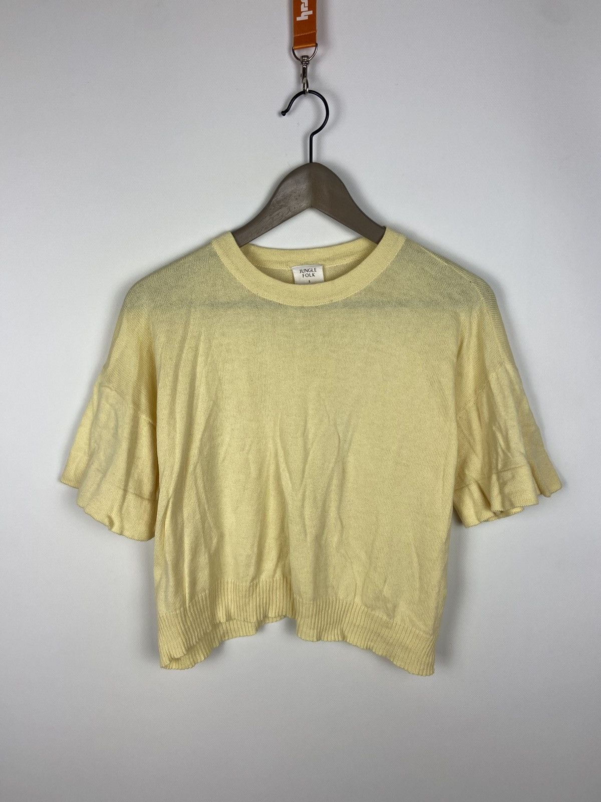 Folk Jungle Folk Womens Yellow Top T-Shirt Organic Cotton Sz S Size S / US 4 / IT 40 - 1 Thumbnail