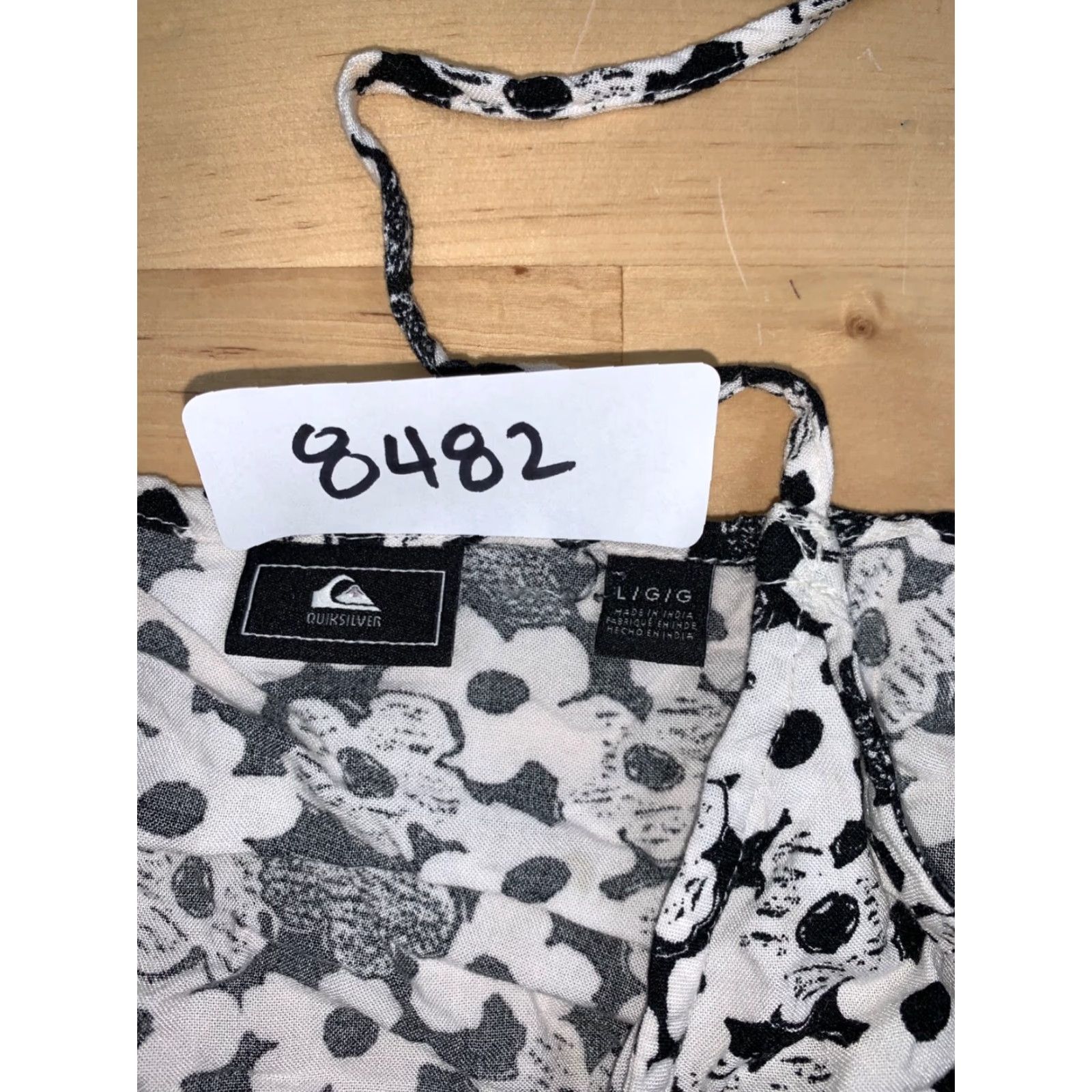 Quiksilver Quiksilver Womens Blouse Crop Top L White Floral Beach Casual #8482 Size L / US 10 / IT 46 - 3 Thumbnail