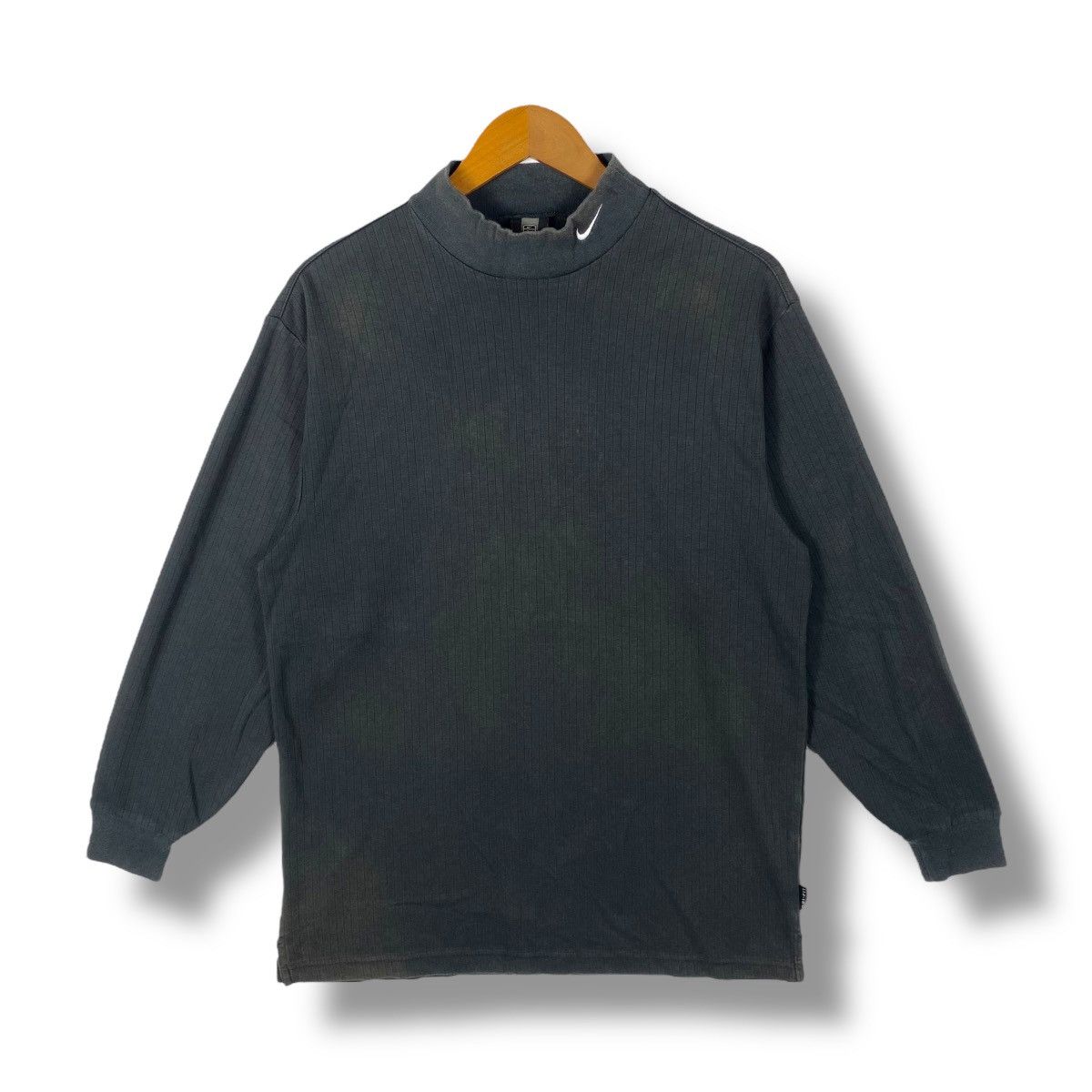 Nike × Vintage Vintage 90's NIKE Small Swoosh Thermal Long Sleeve Shirt Size US M / EU 48-50 / 2 - 1 Thumbnail