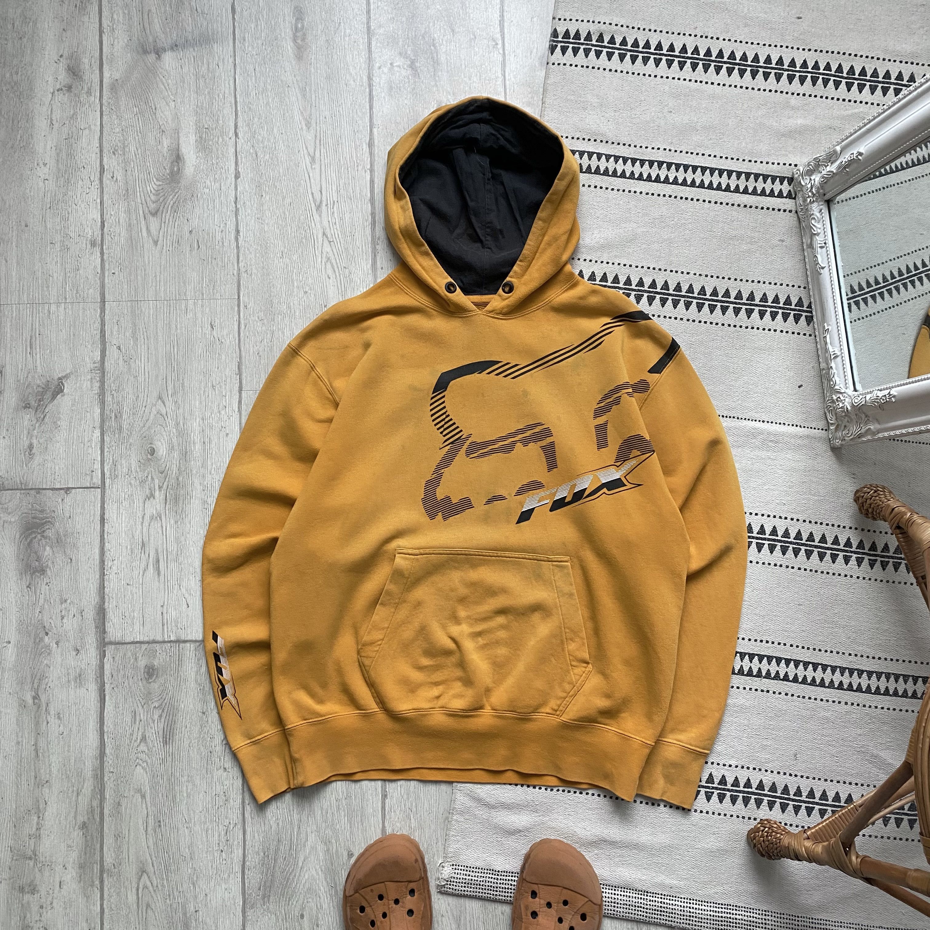 Fox Racing 🏍️ Trashed Fox Racing Logo hoodie vintage Sun Faded Size US L / EU 52-54 / 3 - 1 Thumbnail
