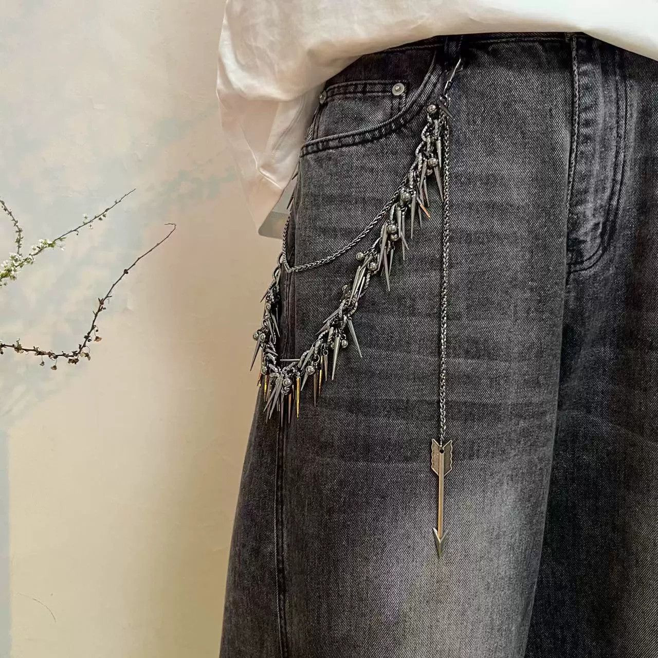 Vintage Retro hip-hop punk style jeans waist chain Size ONE SIZE - 1 Thumbnail