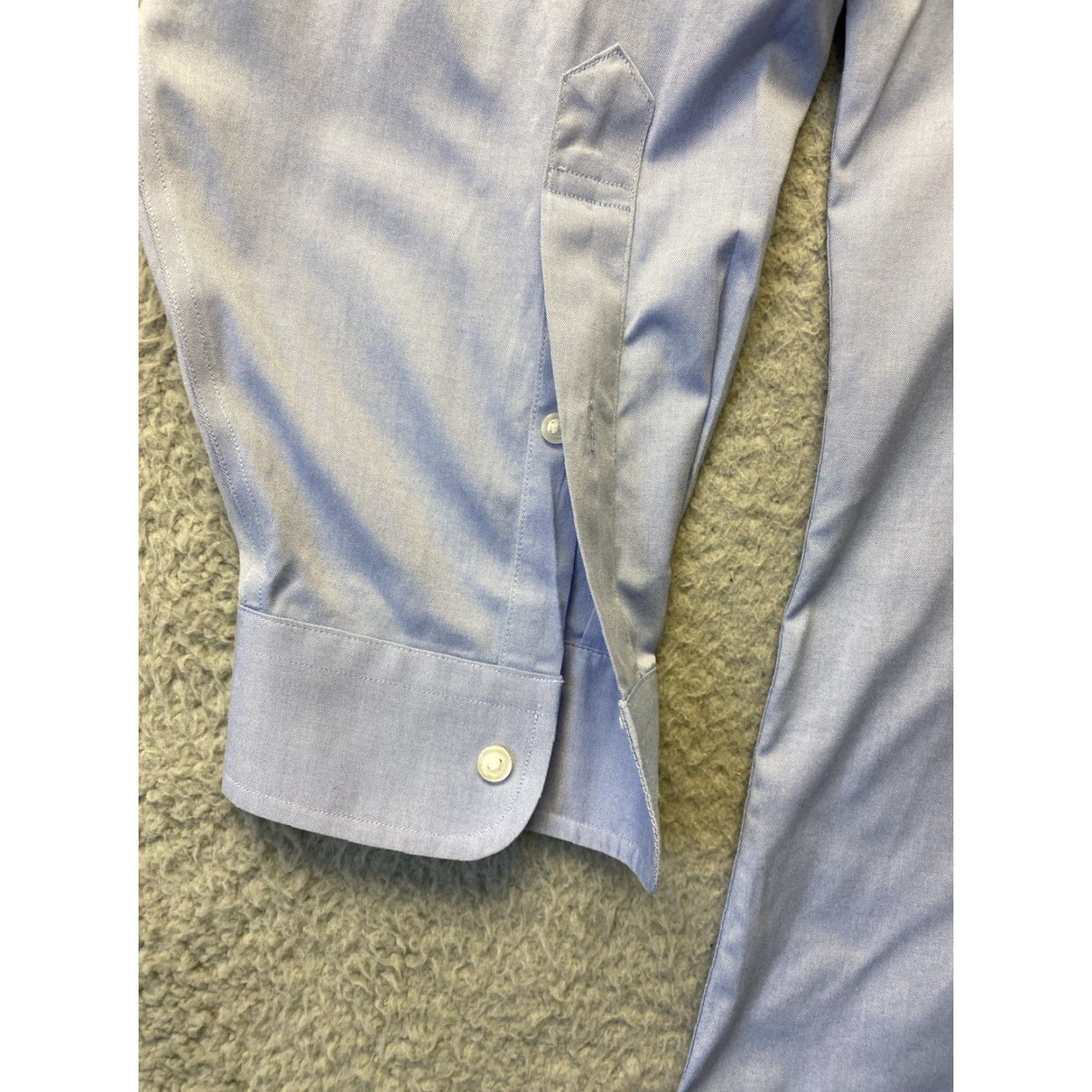 Jos. A. Bank Jos. A. Bank Shirt Mens 18 35 Blue Button-Up Long Sleeve Slim Regular Cotton Button-Up Shirt | Blue Colorful Classic Preppy All Seasons Mens Shirt Size US XXL / EU 58 / 5 - 5 Thumbnail