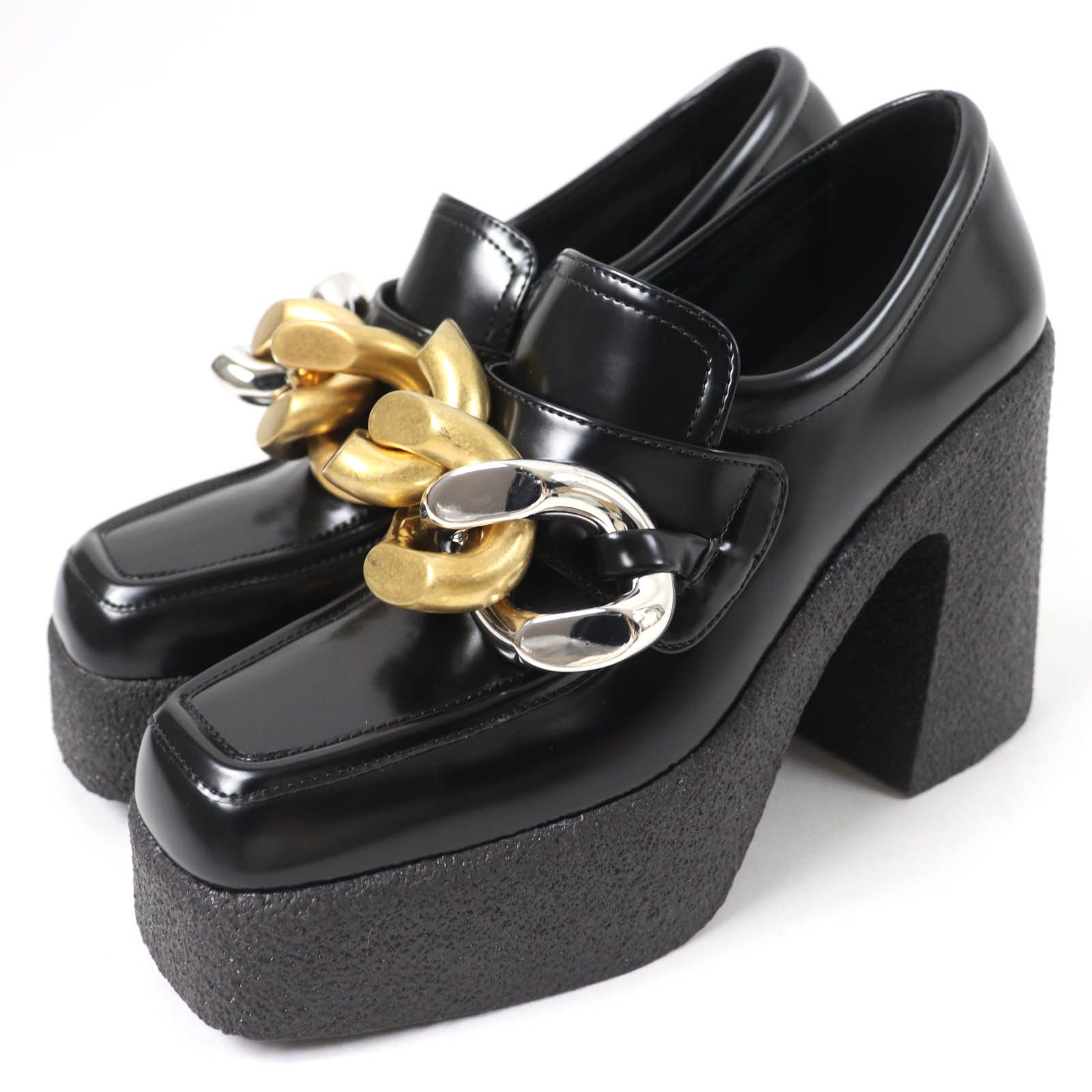 Stella McCartney Stella Mccartney Stella McCartney Chain Loafers Leather Loafers Leather Shoes Size ONE SIZE - 1 Thumbnail
