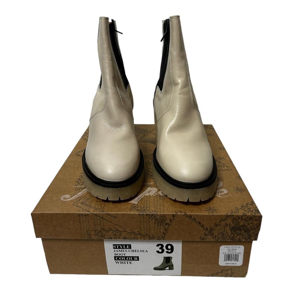 Free People Free People l NIB James Chelsea White Leather Boots Size 9 Size US 9 / IT 39 - 3 Thumbnail