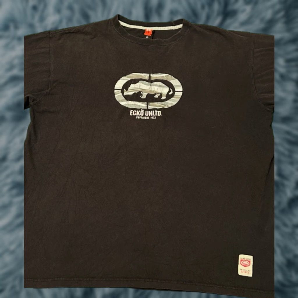 Ecko Unltd. VINTAGE Ecko Unltd Classic Logo Shirt Mens XL Black 90s Grunge Hip Hop Skater Logo T-Shirt Size US XL / EU 56 / 4 - 1 Thumbnail