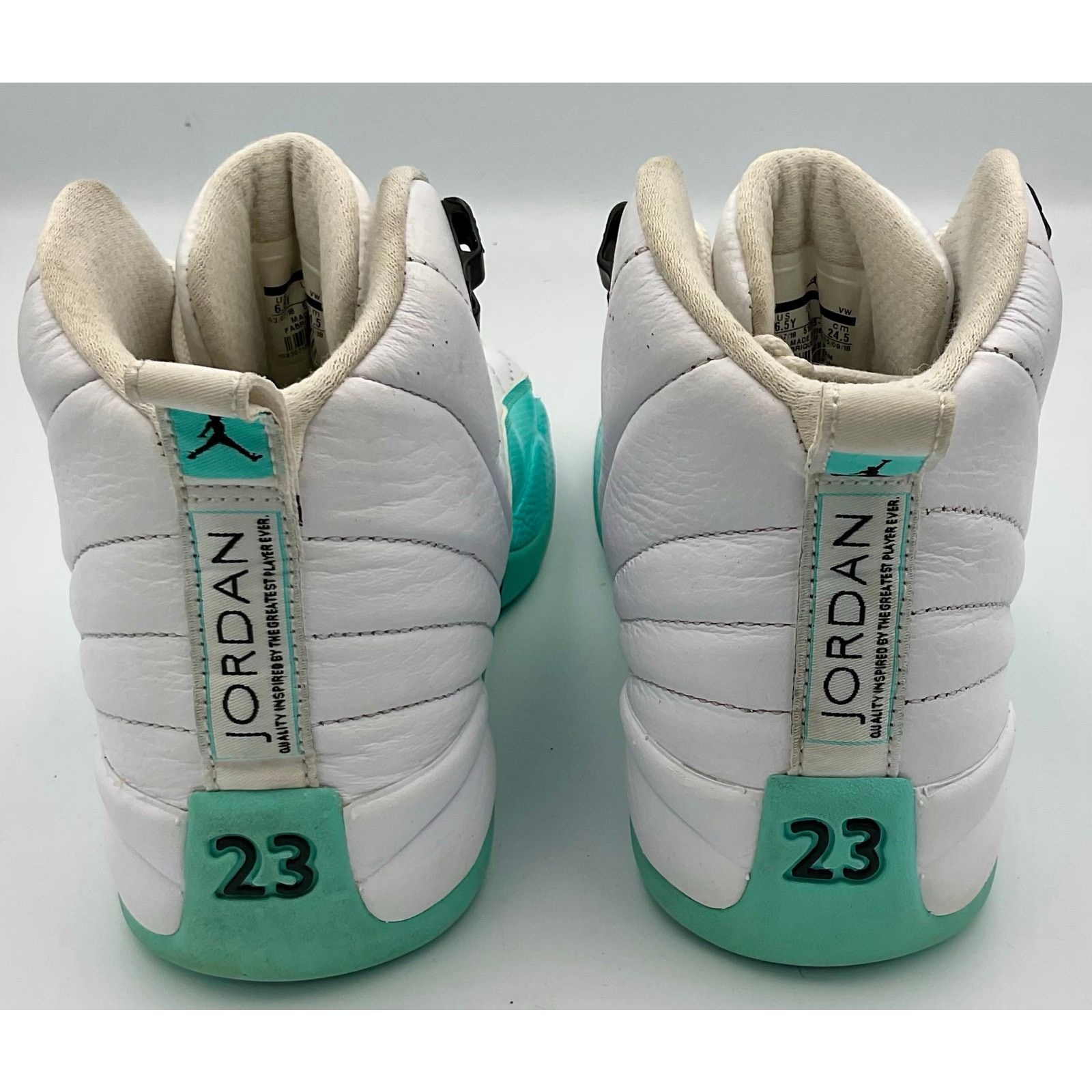 Nike AIR JORDAN 12 RETRO LIGHT AQUA TEAL Sz 6.5 510815-100 Size US 6.5 / EU 39-40 - 6 Thumbnail