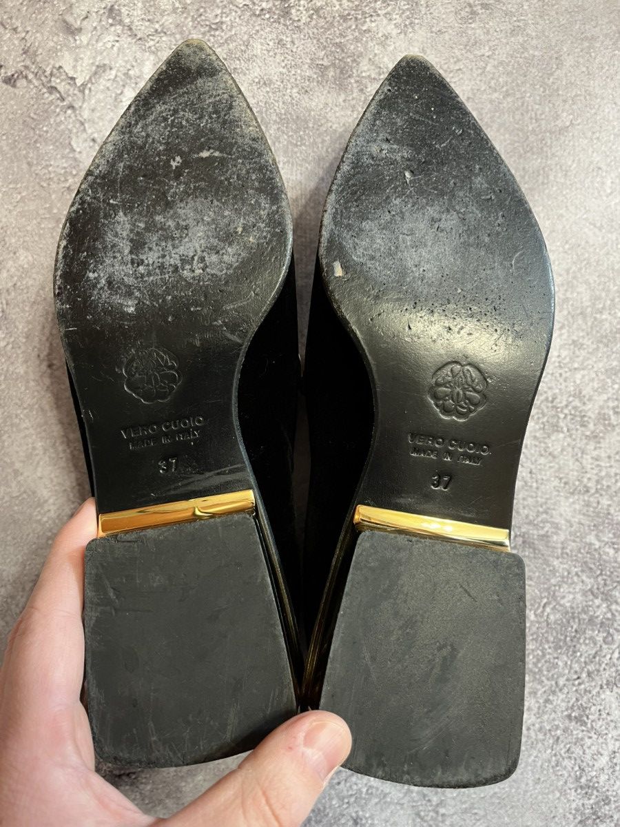 Alexander McQueen Alexander McQueen Punk Charm Bar Velvet Loafers Size US 7 / IT 37 - 8 Thumbnail