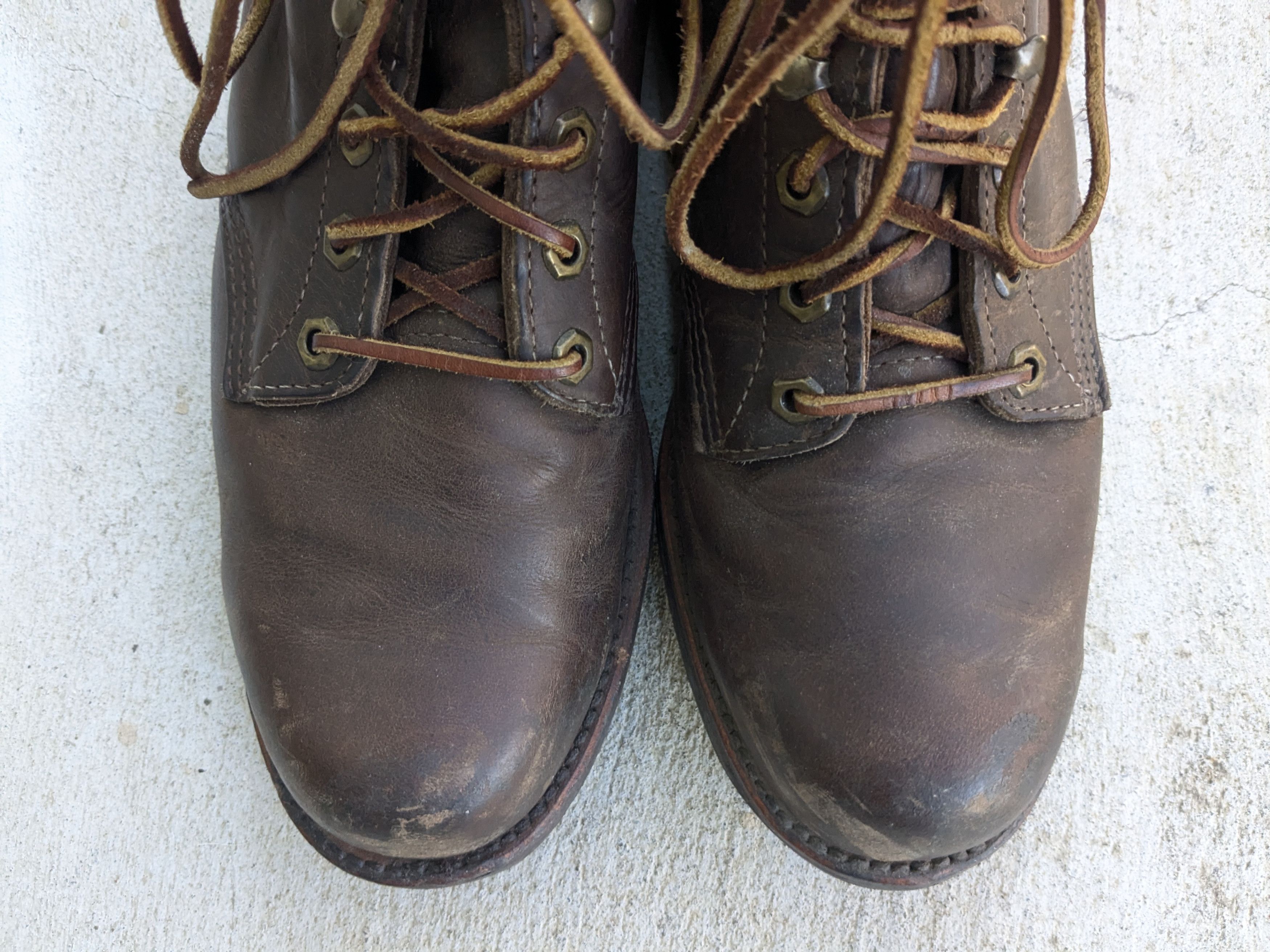 Chippewa × Vintage Chippewa Boots Brown 9.5 Leather Rubber Combat Work Vibram Size US 9.5 / EU 42-43 - 5 Thumbnail