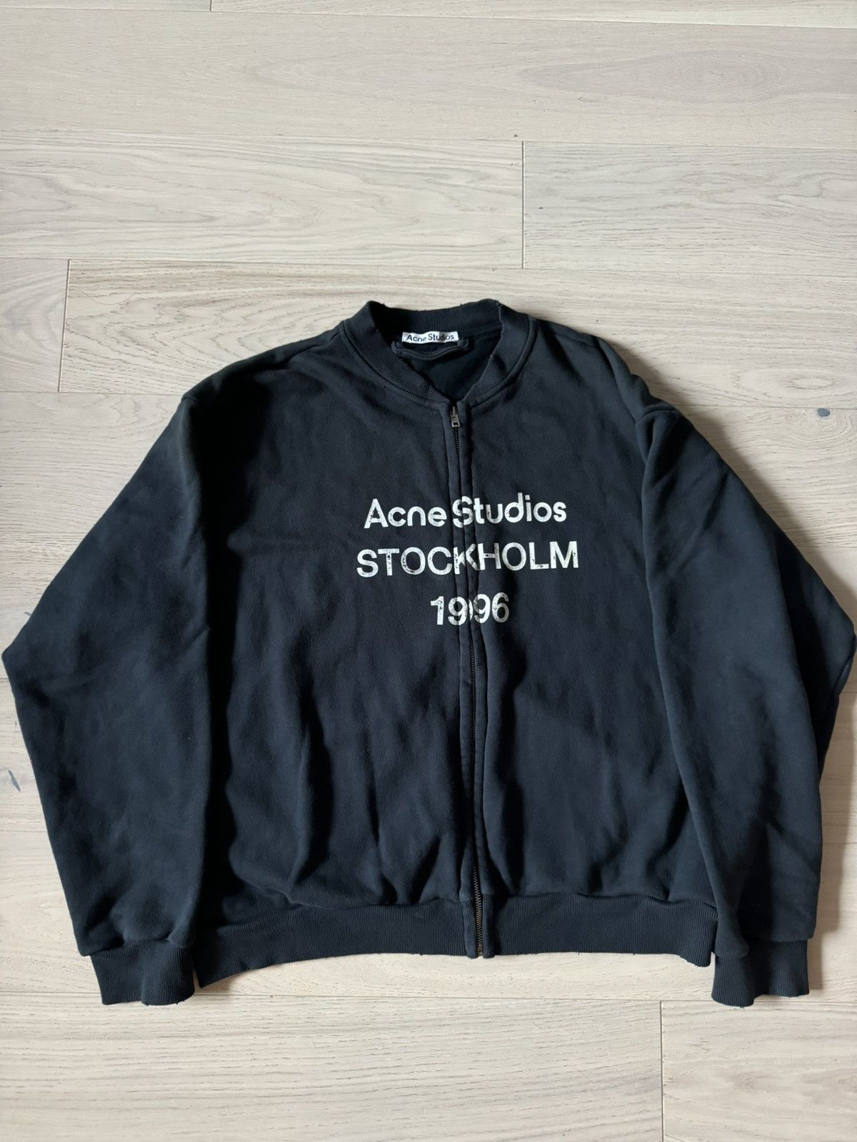 Acne Studios Acne Studios Black Logo Zip Sweatshirt Size US L / EU 52-54 / 3 - 3 Thumbnail