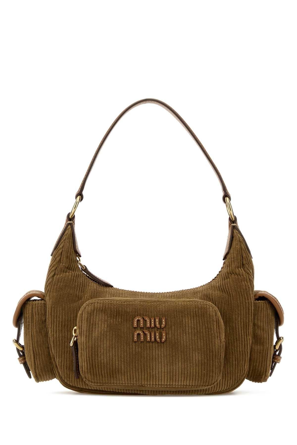 Miu Miu Biscuit Corduroy Pocket Shoulder Bag Size ONE SIZE - 1 Thumbnail