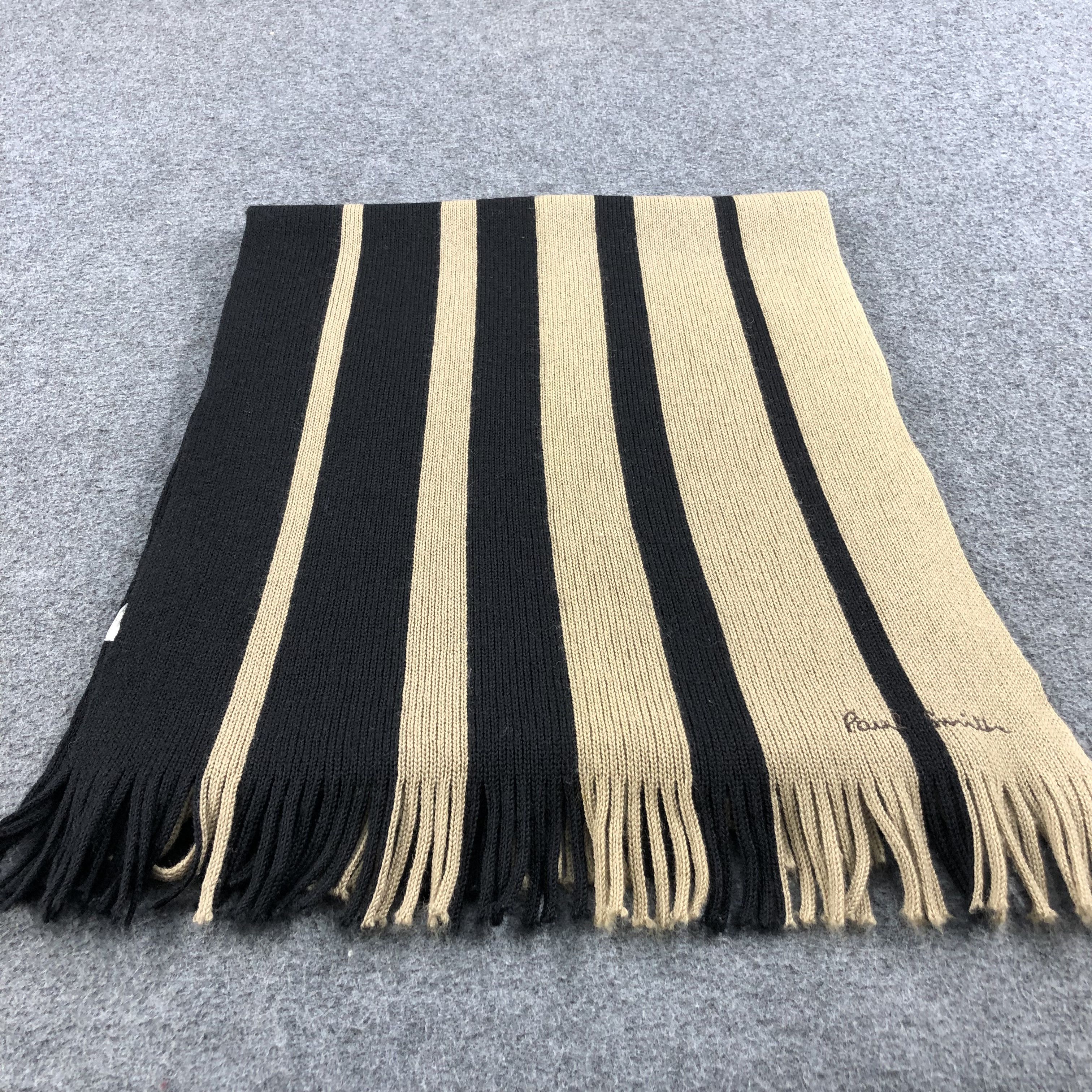 Paul Smith Paul Smith Striped Knit Wool Scarf Muffler V670 Size ONE SIZE - 2 Thumbnail