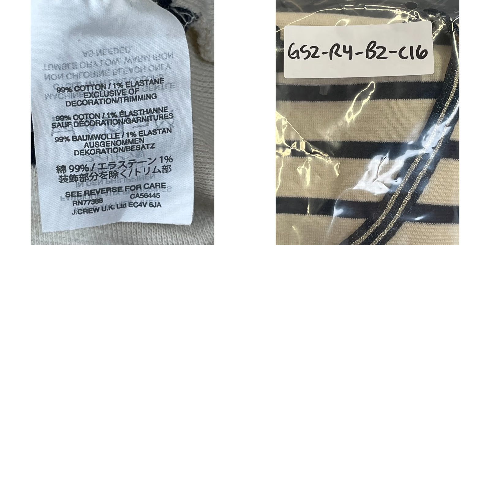 J.Crew J.CREW Women’s Large Navy White Striped Sleeveless Tank Top Stretch Regular Fit Tank/Top Size L / US 10 / IT 46 - 8 Thumbnail