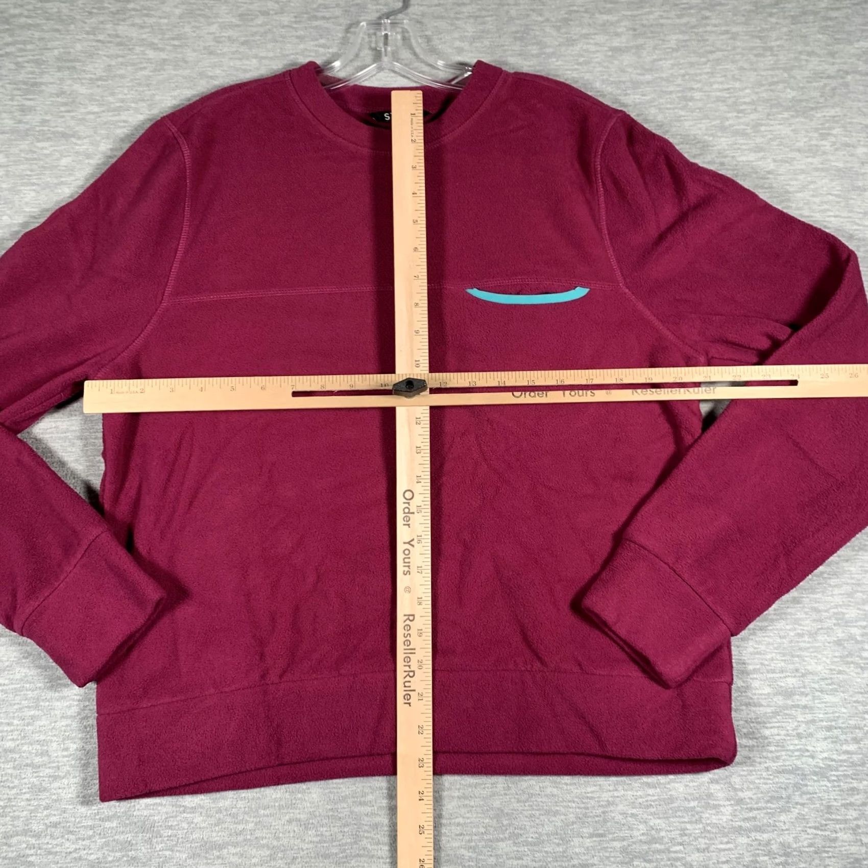 Stoic Stoic Sweatshirt Mens S Pink Fleece Pullover Chest Zip Pocket Crewneck Size US S / EU 44-46 / 1 - 6 Thumbnail