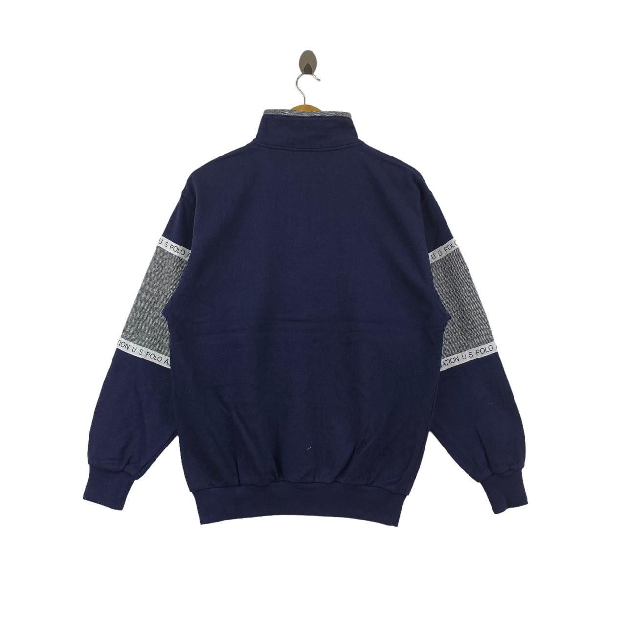 U.S. Polo Assn. Vintage US POLO ASSOCIATION Embroidered Half Zipper Sweater Size L / US 10 / IT 46 - 2 Thumbnail