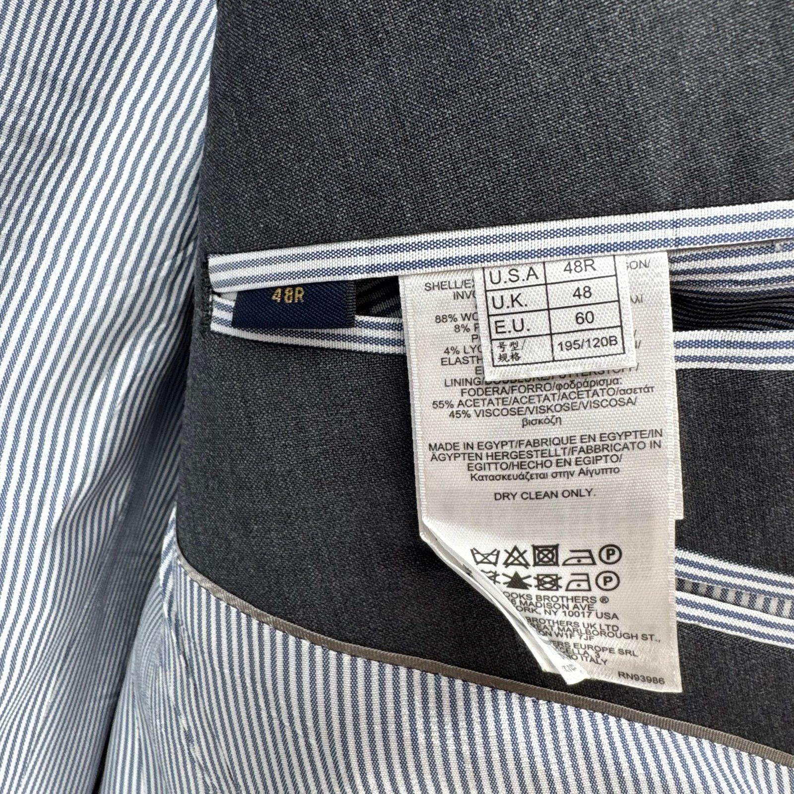 Brooks Brothers Brooks Brothers Blazer Mens 48 R Gray Wool Explorer Madison Size 48R - 3 Thumbnail