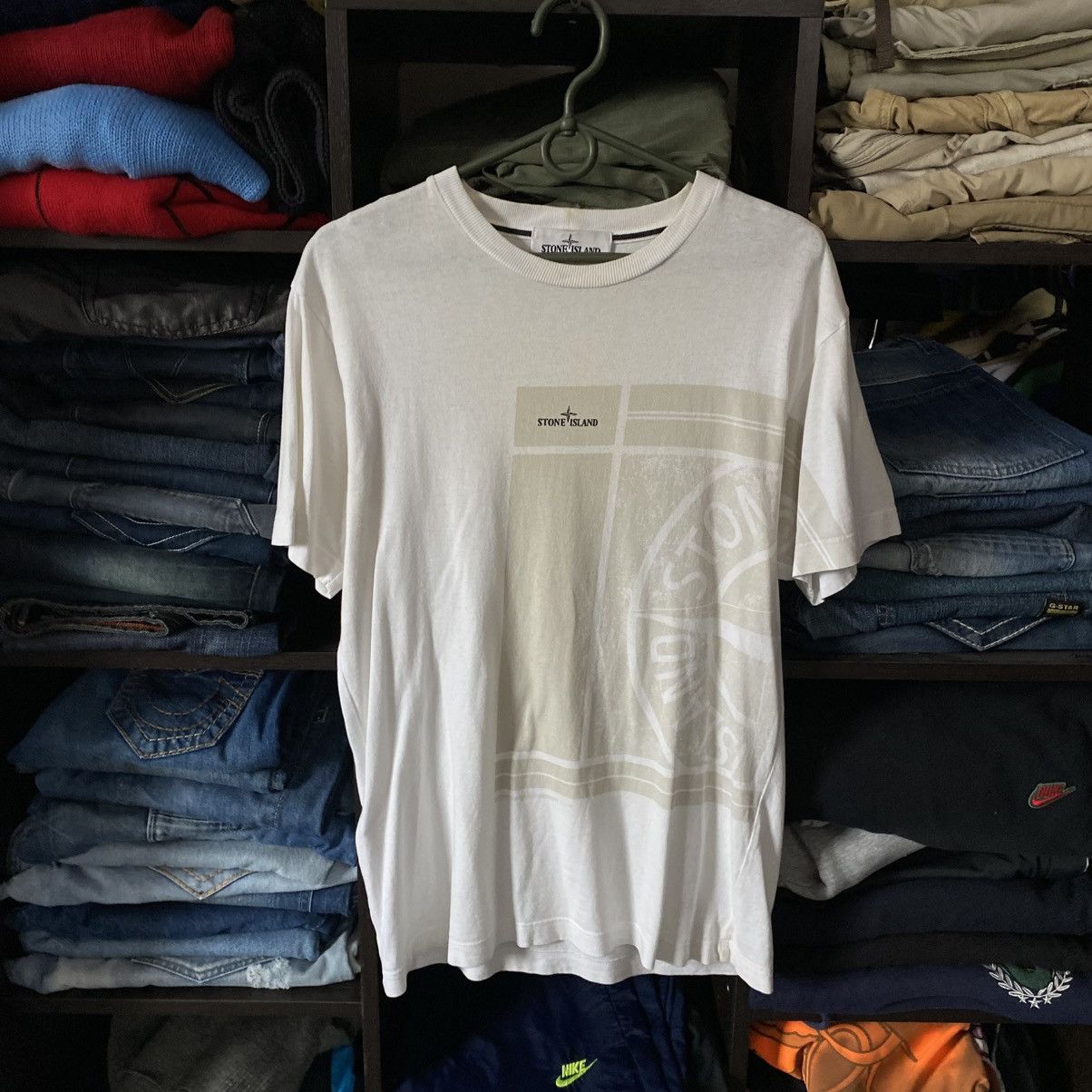 Stone Island Luxury Stone Island Big Graphic Logo y2k streetwear tee Size US S / EU 44-46 / 1 - 1 Thumbnail