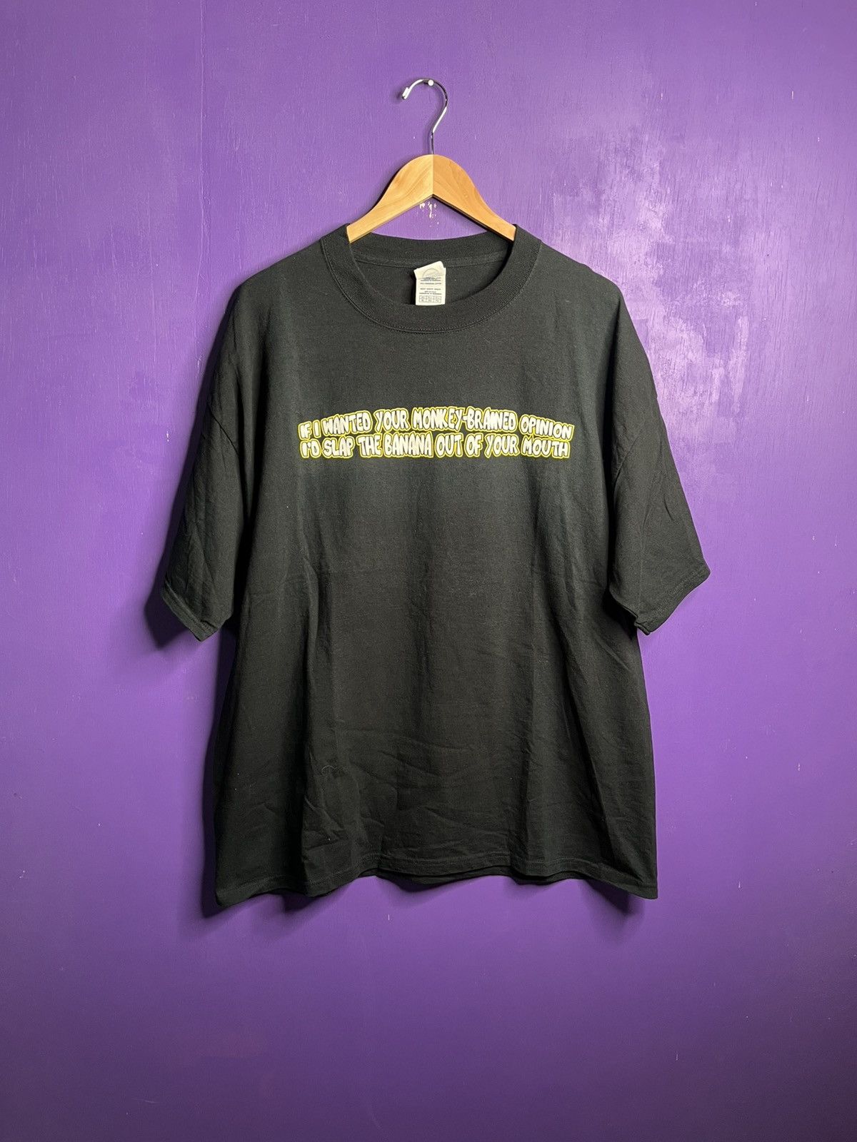 Vintage Vintage 00s slap the banana out of you text tee Size US XL / EU 56 / 4 - 1 Thumbnail