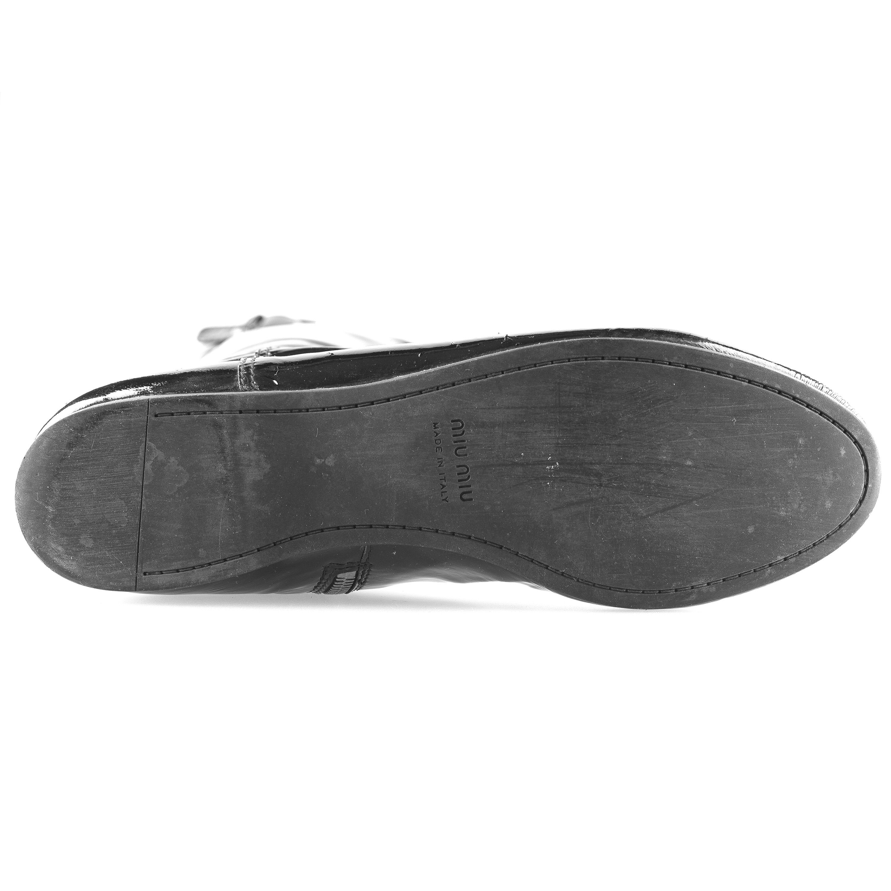 Miu Miu Miu Miu Black Patent Leather Vintage Buckle Boots (37 EU) Size US 6 / IT 36 - 6 Thumbnail