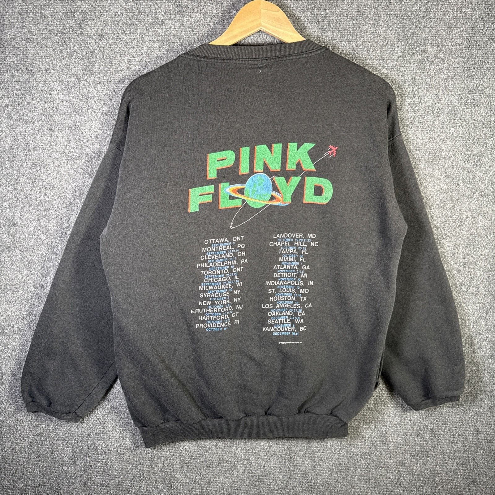 Pink Floyd Vintage Pink Floyd Sweatshirt Large Black 80s 1987 Dark Side Size US L / EU 52-54 / 3 - 2 Thumbnail