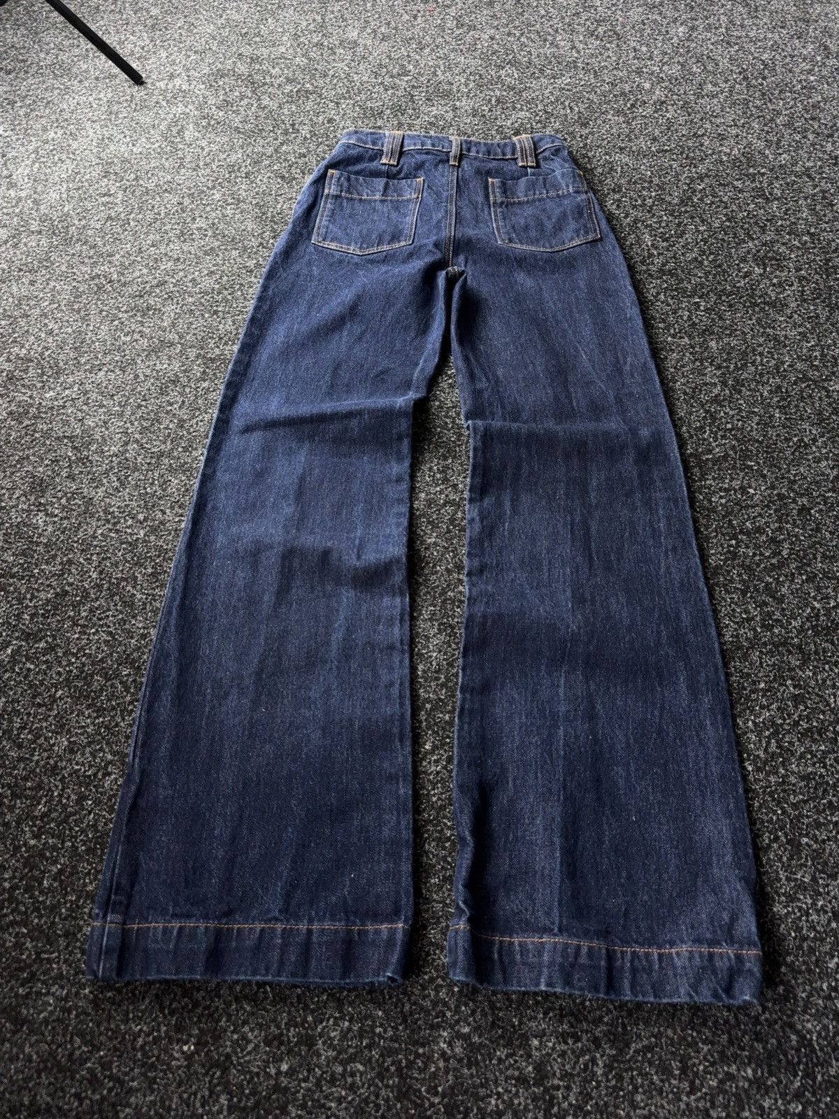 Sezane Luxury Designer 00s Retro Sezane Flared denim pants jeans Size 26" / US 2 / IT 38 - 8 Thumbnail
