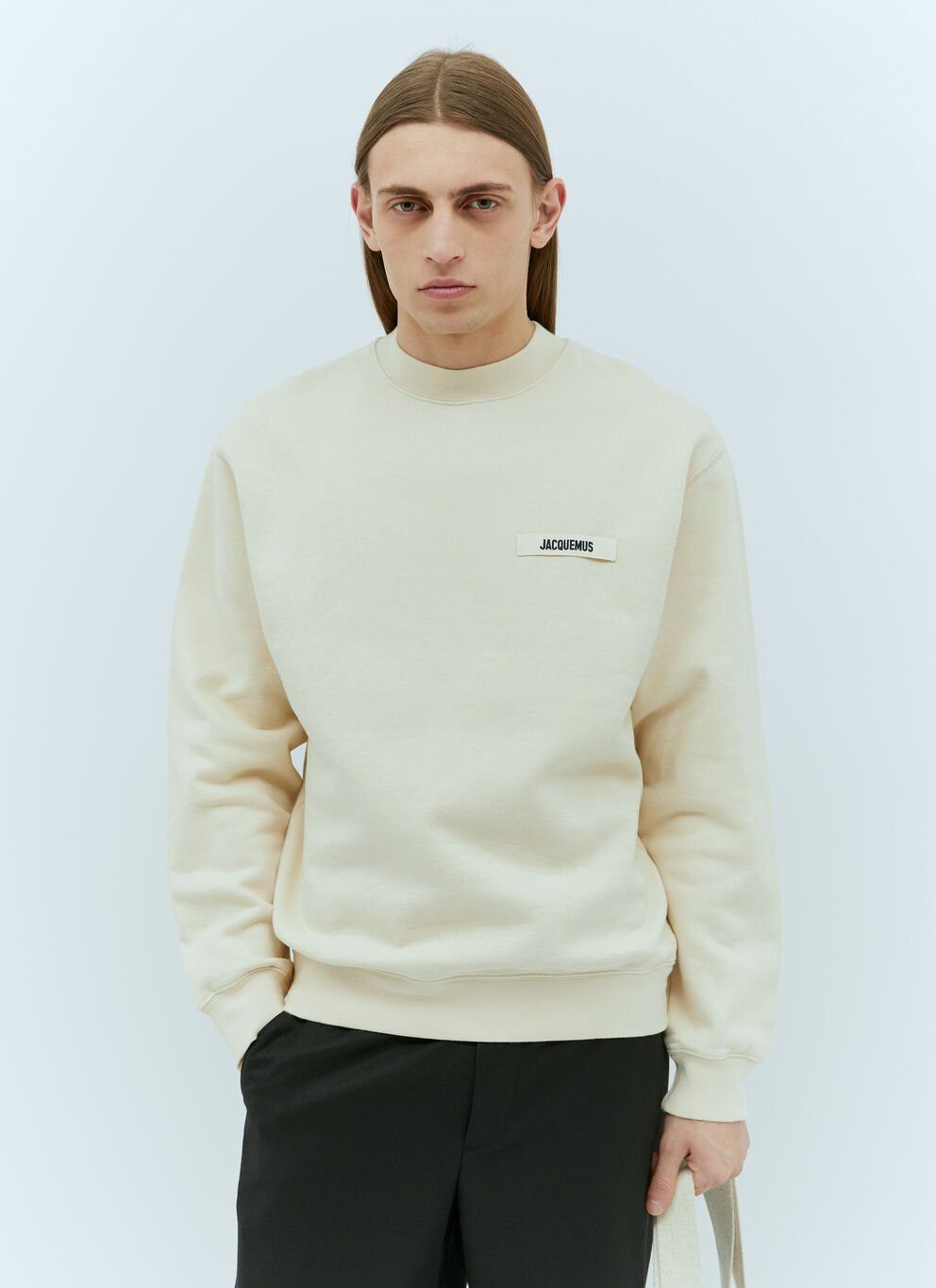 image of Jacquemus Le Sweatshirt Gros Grain in Beige, Men's (Size 2XL)