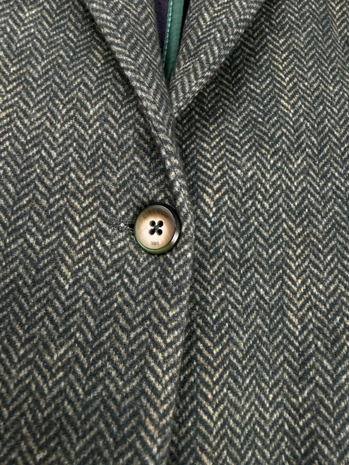 Circolo 1901 Circolo 1901 Womens Jersey Blazer Green Herringbone Size 46 Size L / US 10 / IT 46 - 5 Thumbnail