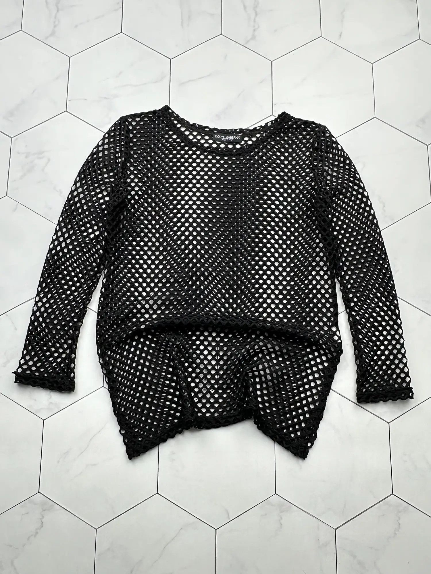 Dolce popular & Gabbana Mesh Long Sleeve Shirt