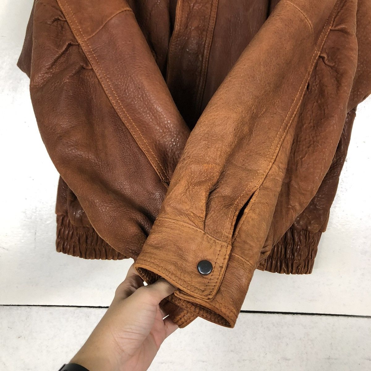 Vintage 🔥VINTAGE FLY BIKER LEATHER JACKET ZUFOLO JAPAN Size US L / EU 52-54 / 3 - 15 Thumbnail