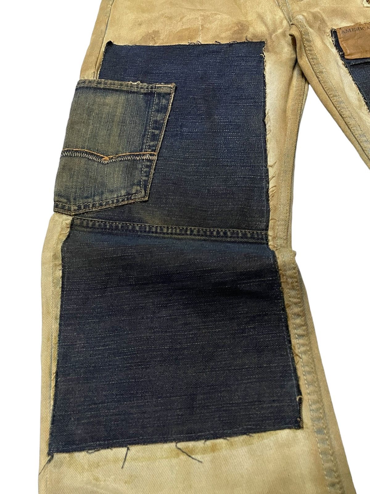 Hysteric Glamour × Japanese Brand American Eagle Patch work Mud Wash Dirty Loose Jeans Size US 30 / EU 46 - 12 Thumbnail