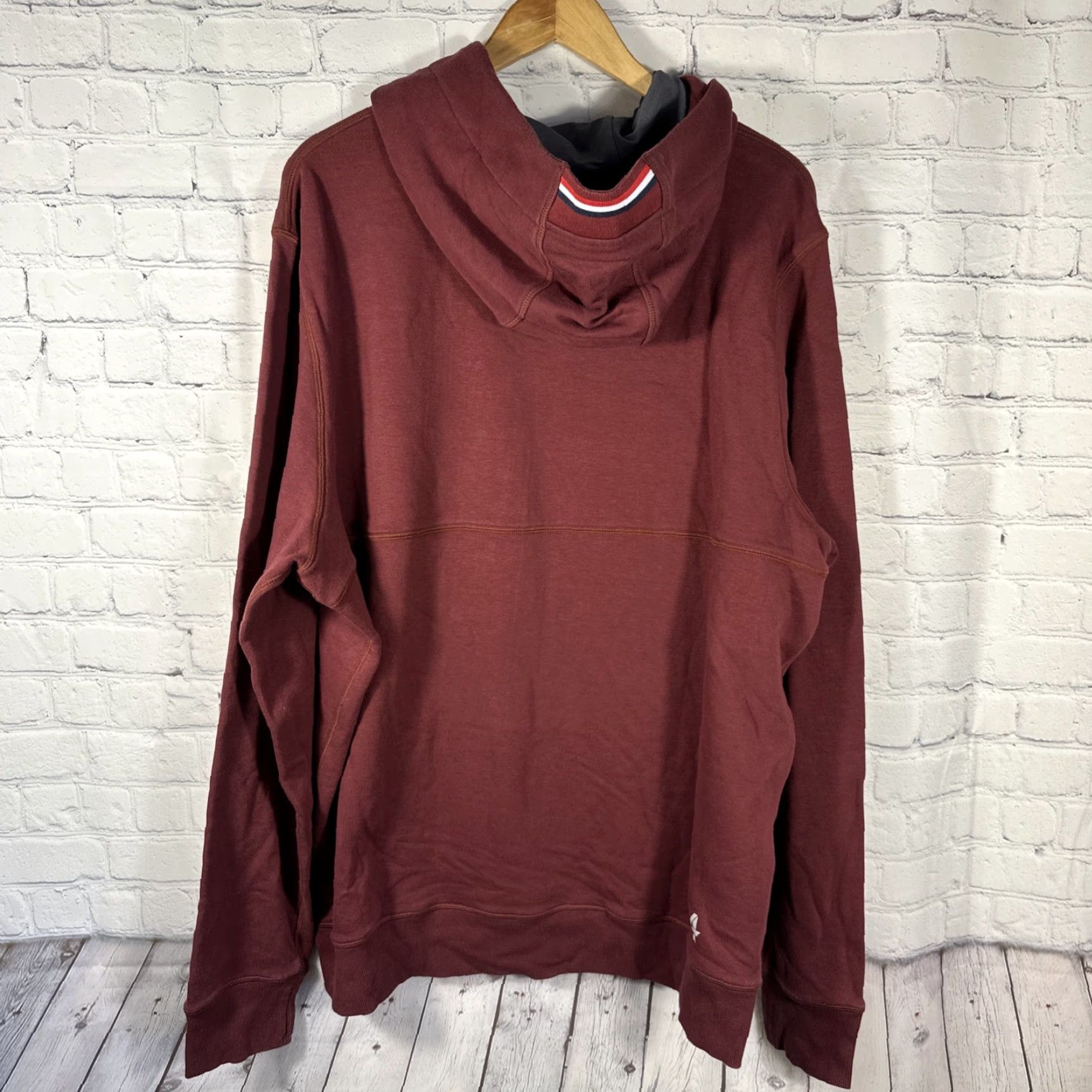 Vintage 4 Four Laps Full Zip Hoodie Mens XXL Burgundy Red Hooded Sweater Size US XXL / EU 58 / 5 - 7 Thumbnail