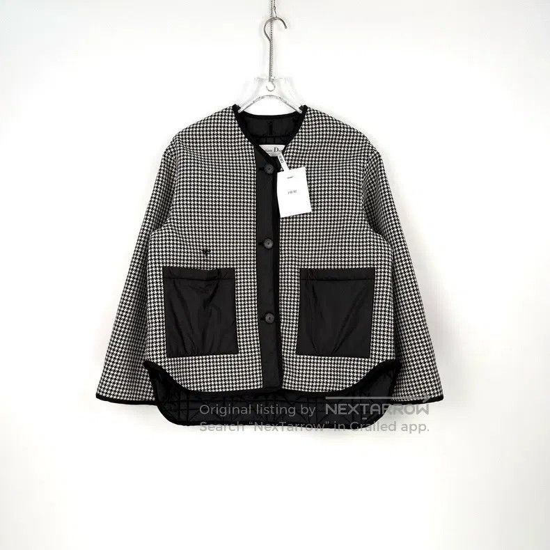 Dior Dior Black and white bird check embroidery bee wool cotton Size XXS / US 00 / IT 34 - 3 Thumbnail