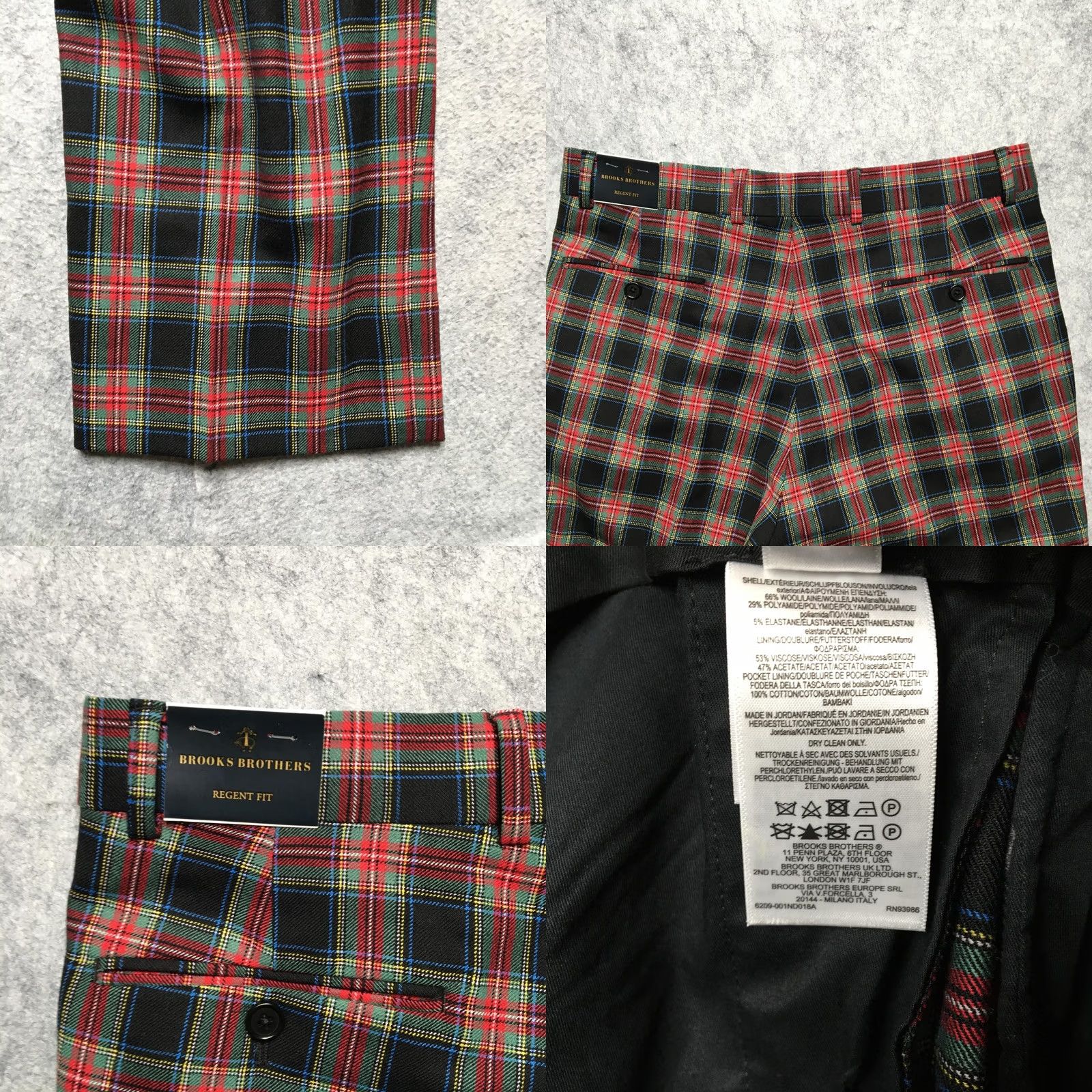 Brooks Brothers Brooks Brothers Pants Regent Fit Mens 34x32 Plaid Tartan Flat Front Red Green Multicolor Dress Pants Mens Front Zip Size US 34 / EU 50 - 8 Thumbnail