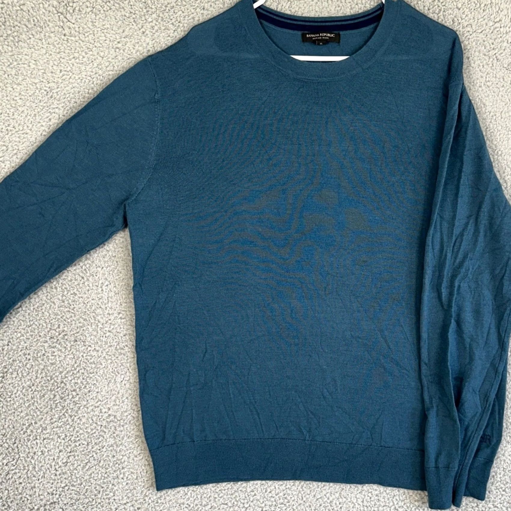 Banana Republic VINTAGE? No. Banana Republic Merino Wool Sweater Crew Neck Mens XL Blue Lightweight Pullover Size US XL / EU 56 / 4 - 2 Thumbnail