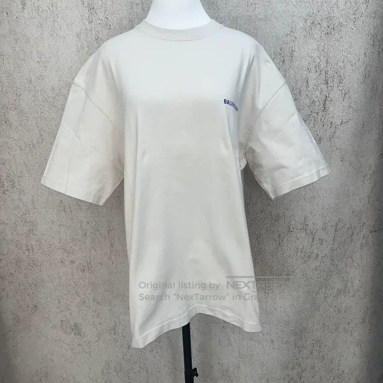 Balenciaga Balenciaga Beige Short-Sleeve T-Shirt Size US M / EU 48-50 / 2 - 1 Thumbnail